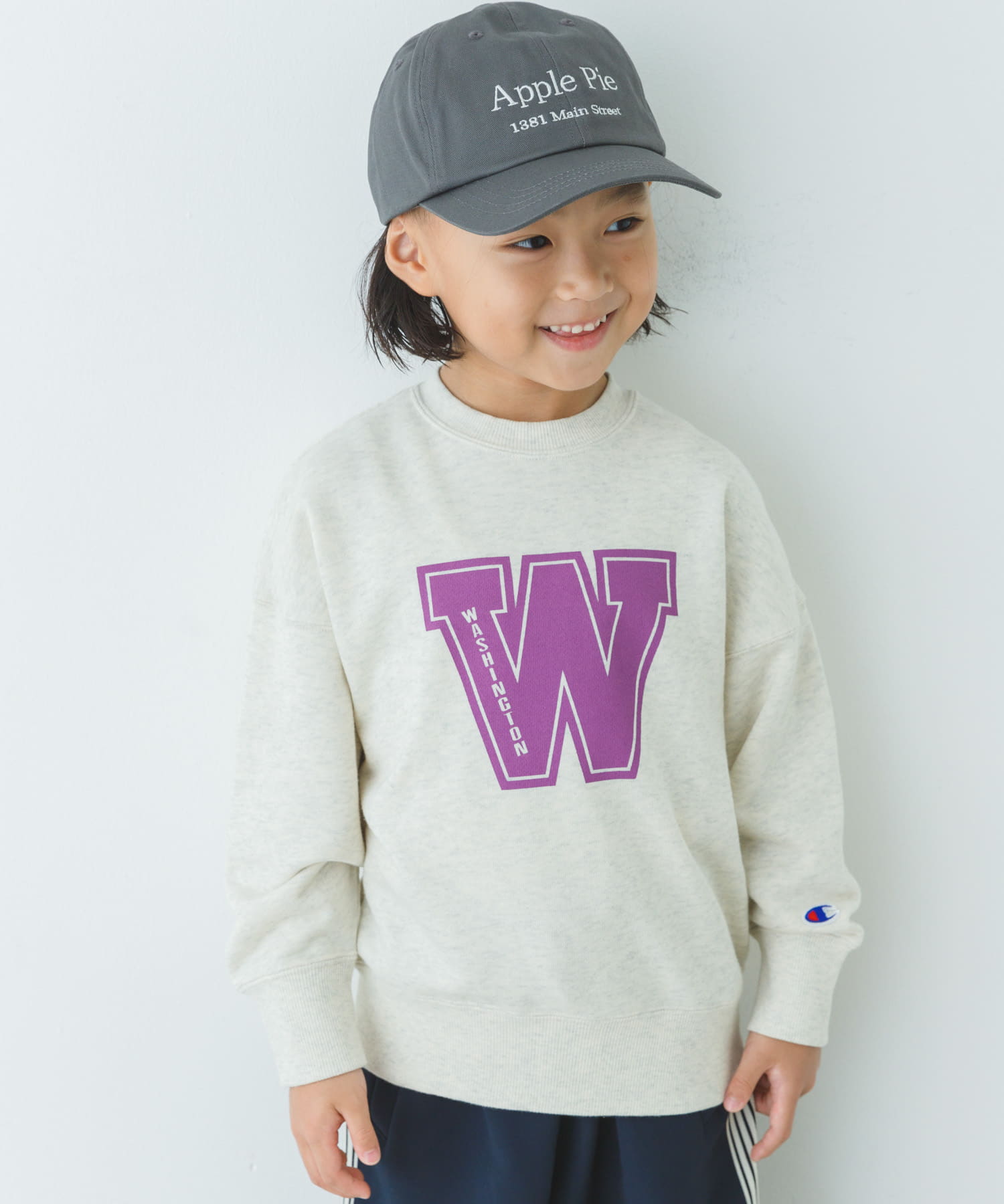 ロゴ刺繍キャップ(KIDS) GRAY one