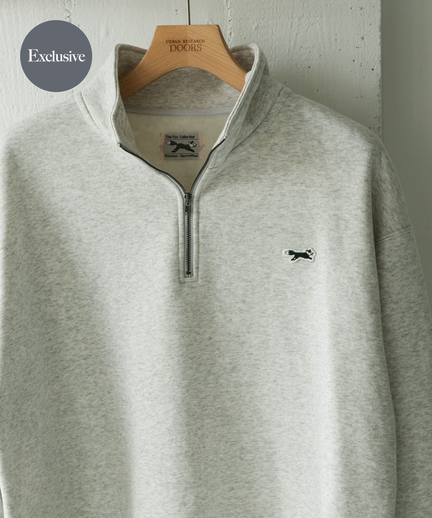 『XLサイズ/WEB限定』『別注』PENNEYS×DOORS　THE FOX ハーフジップスウェット