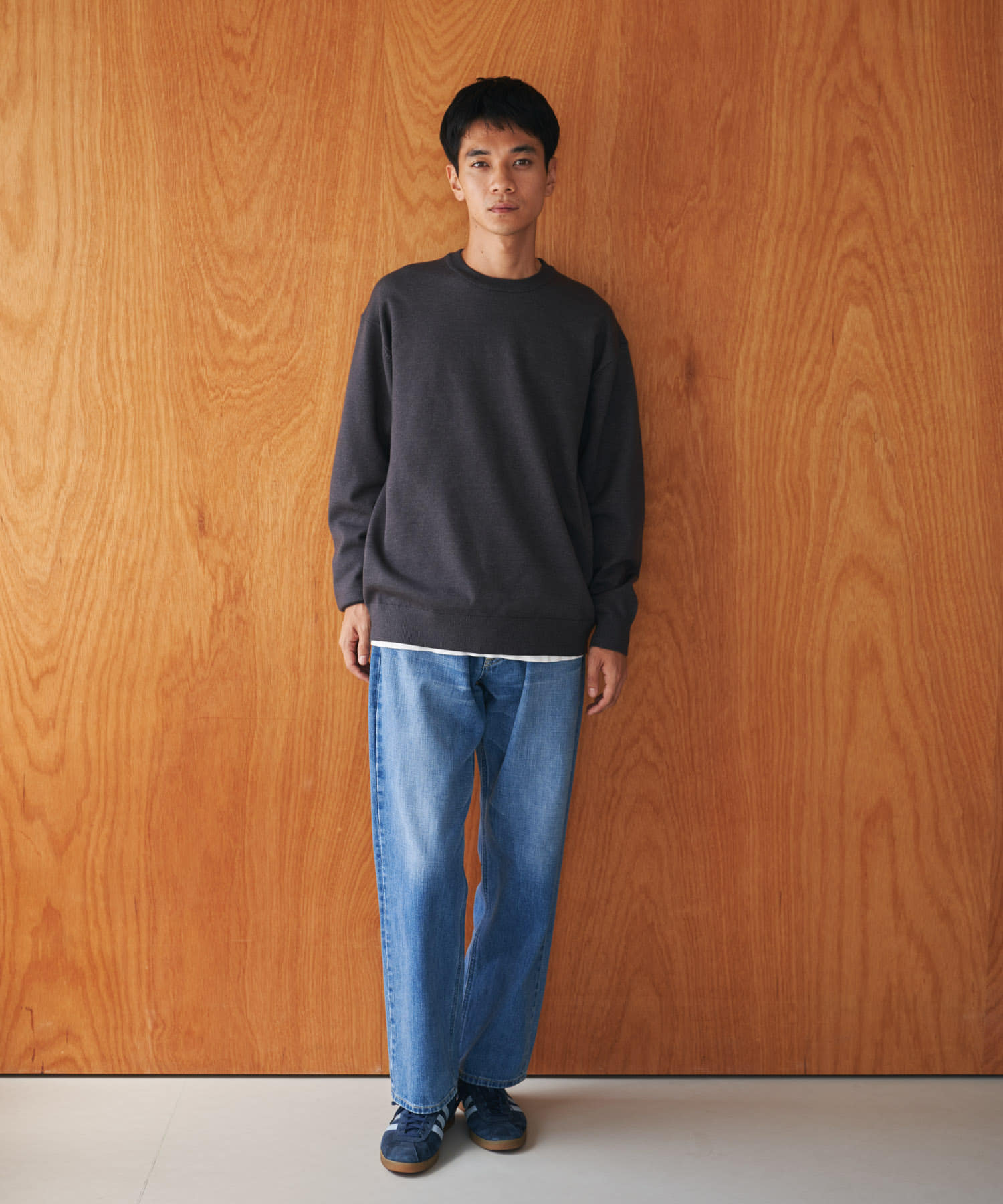 『仁村紗和さん着用』『UR TECH 200日ニット』クルーネック CHARCOAL M