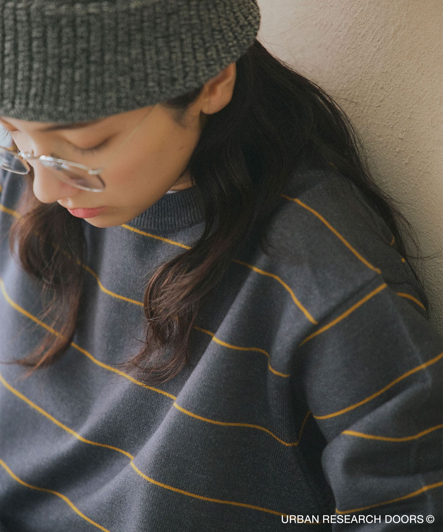 『仁村紗和さん着用』『UR TECH 200日ニット』クルーネック CHA×YEL.K M