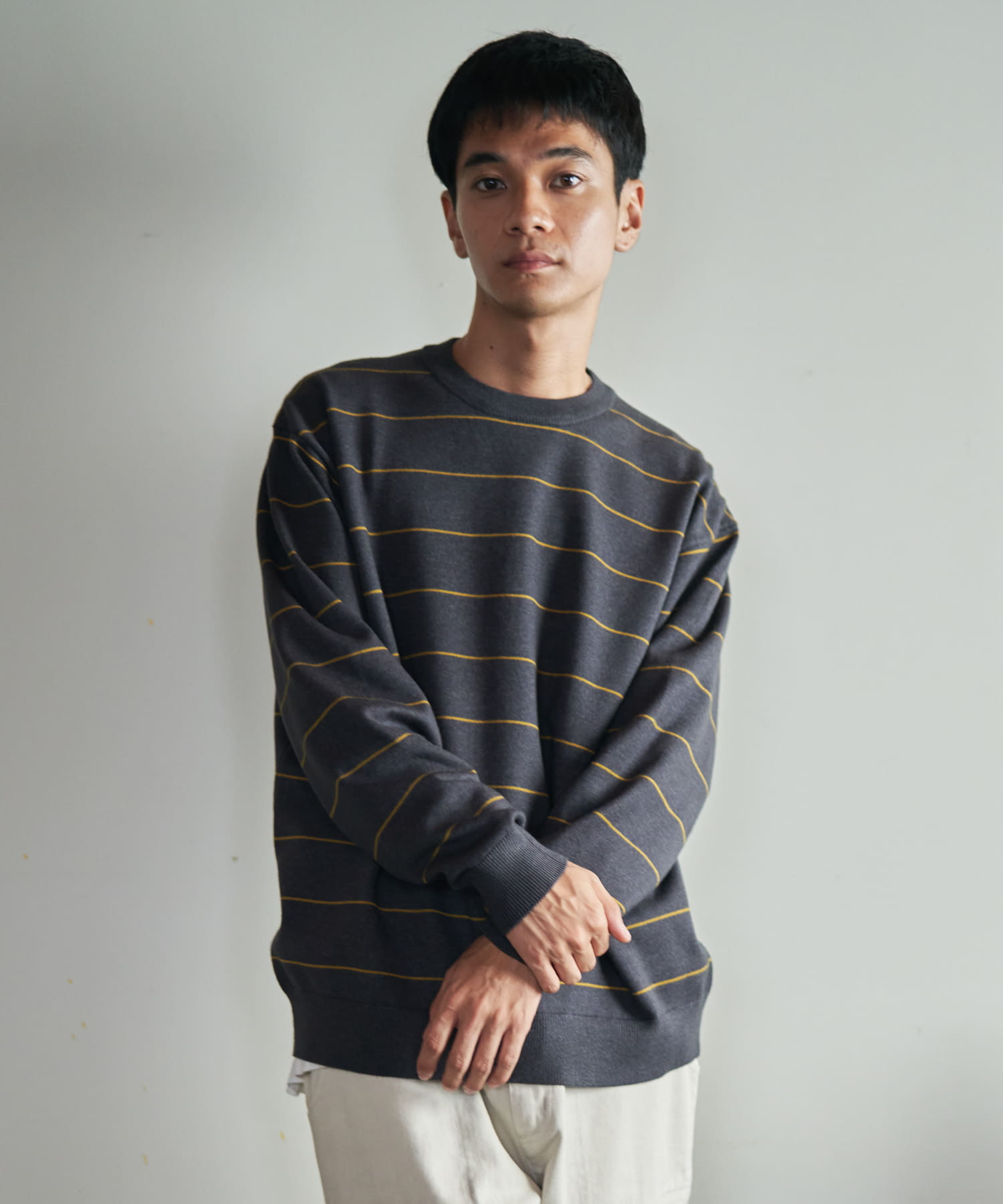 『仁村紗和さん着用』『UR TECH 200日ニット』クルーネック CHA×YEL.K M