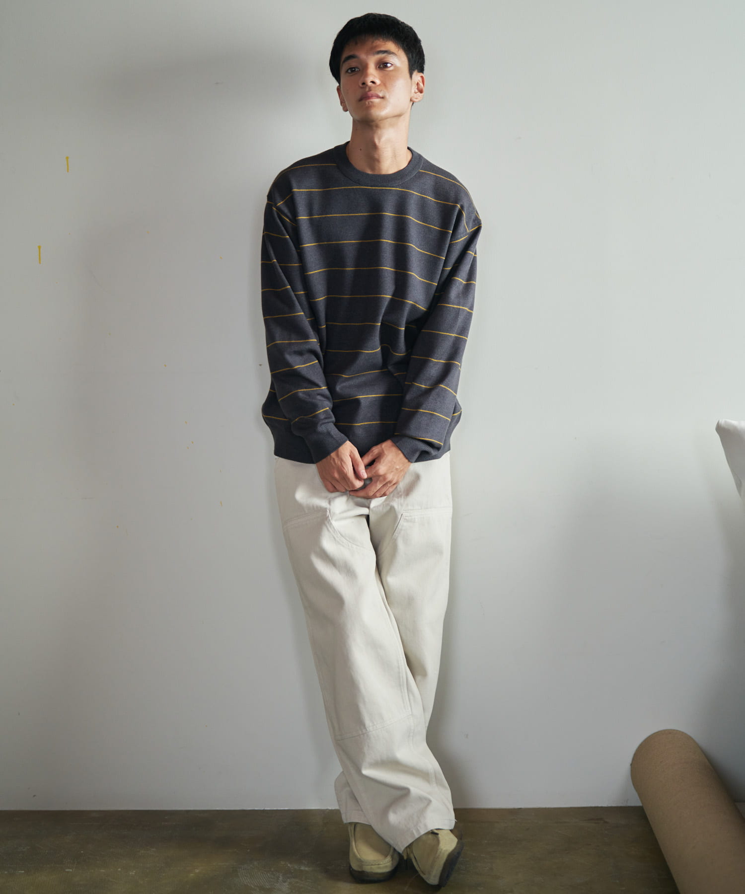 『仁村紗和さん着用』『UR TECH 200日ニット』クルーネック CHA×YEL.K L