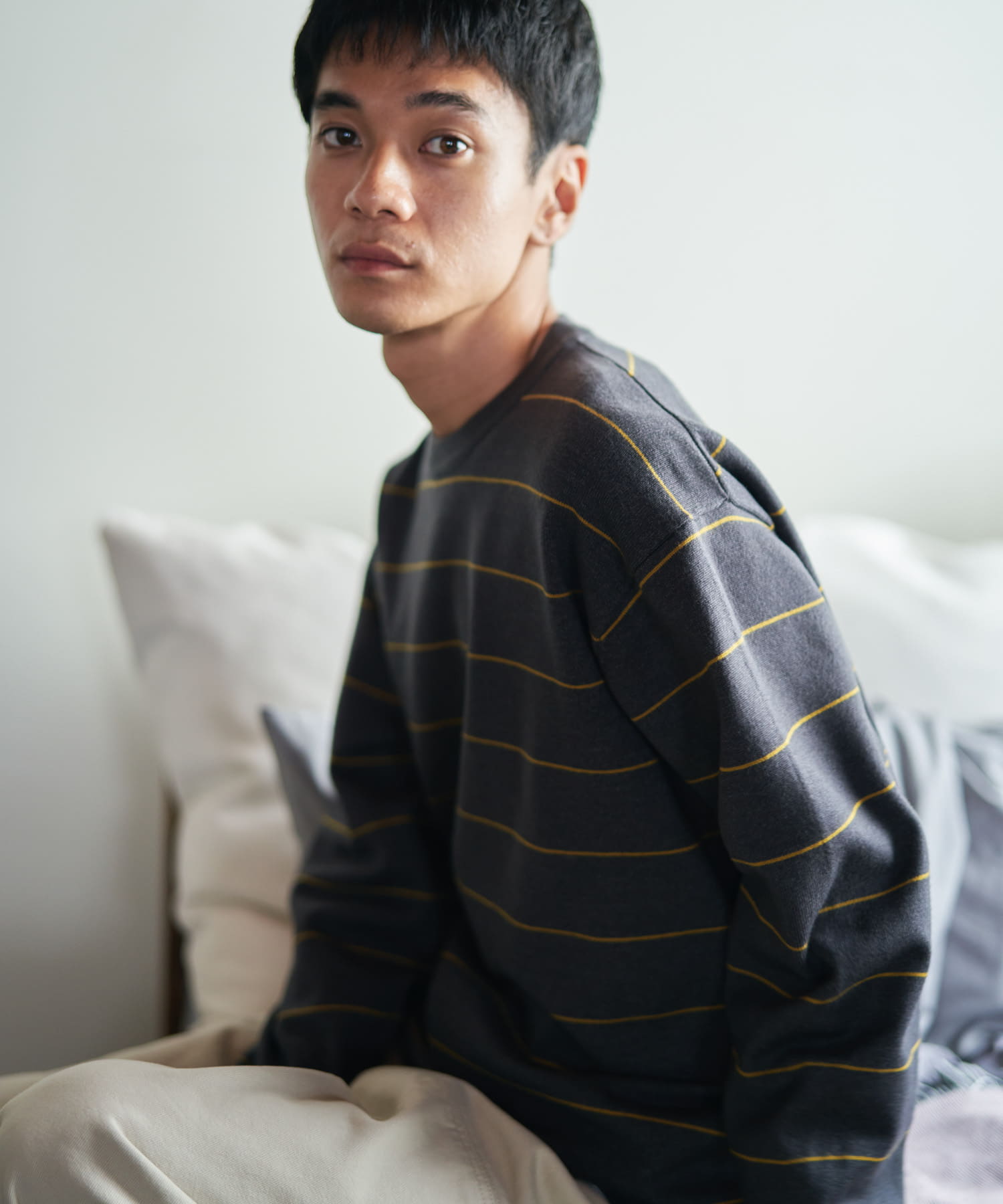 『仁村紗和さん着用』『UR TECH 200日ニット』クルーネック CHA×YEL.K L