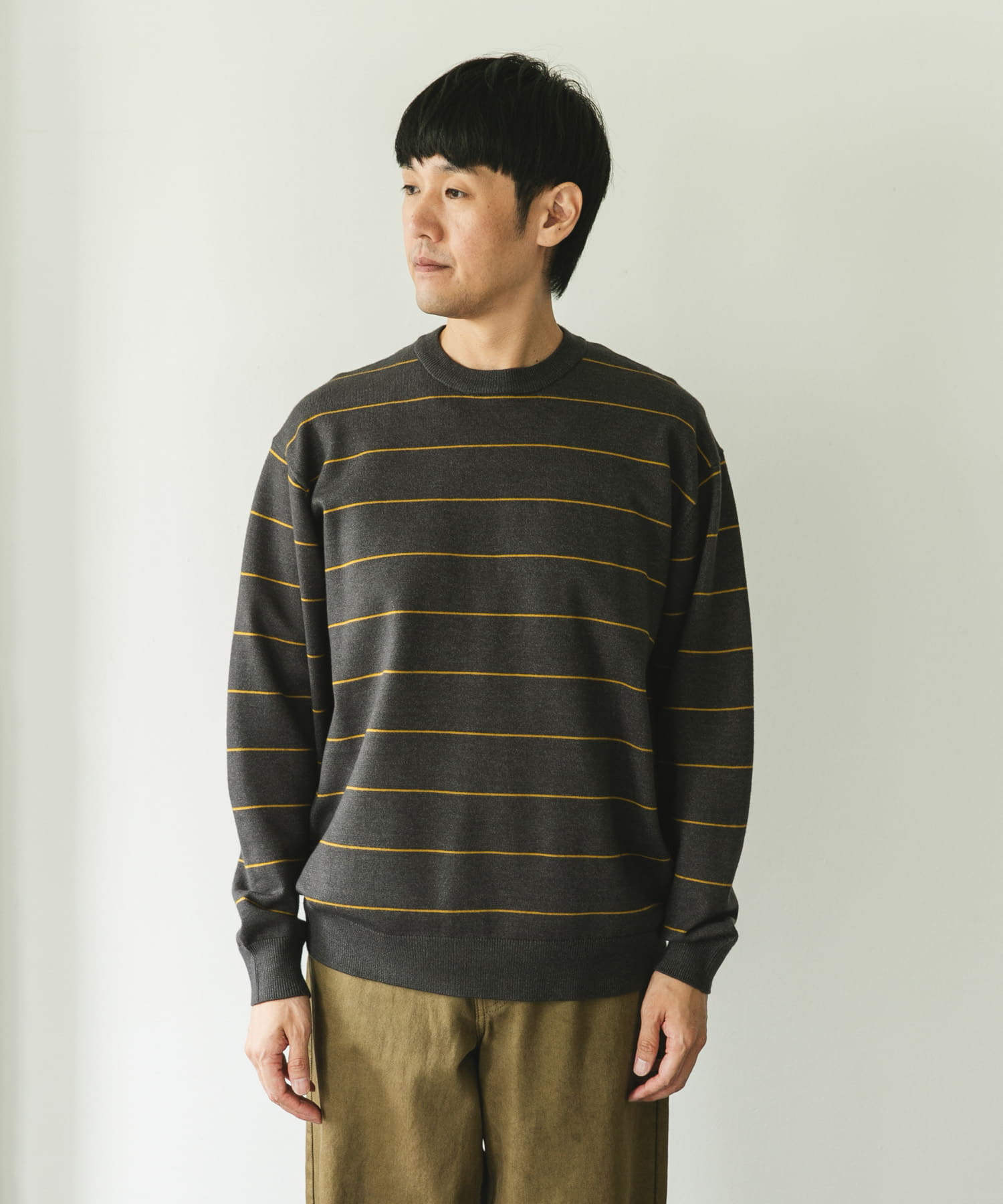 『仁村紗和さん着用』『UR TECH 200日ニット』クルーネック CHA×YEL.K M