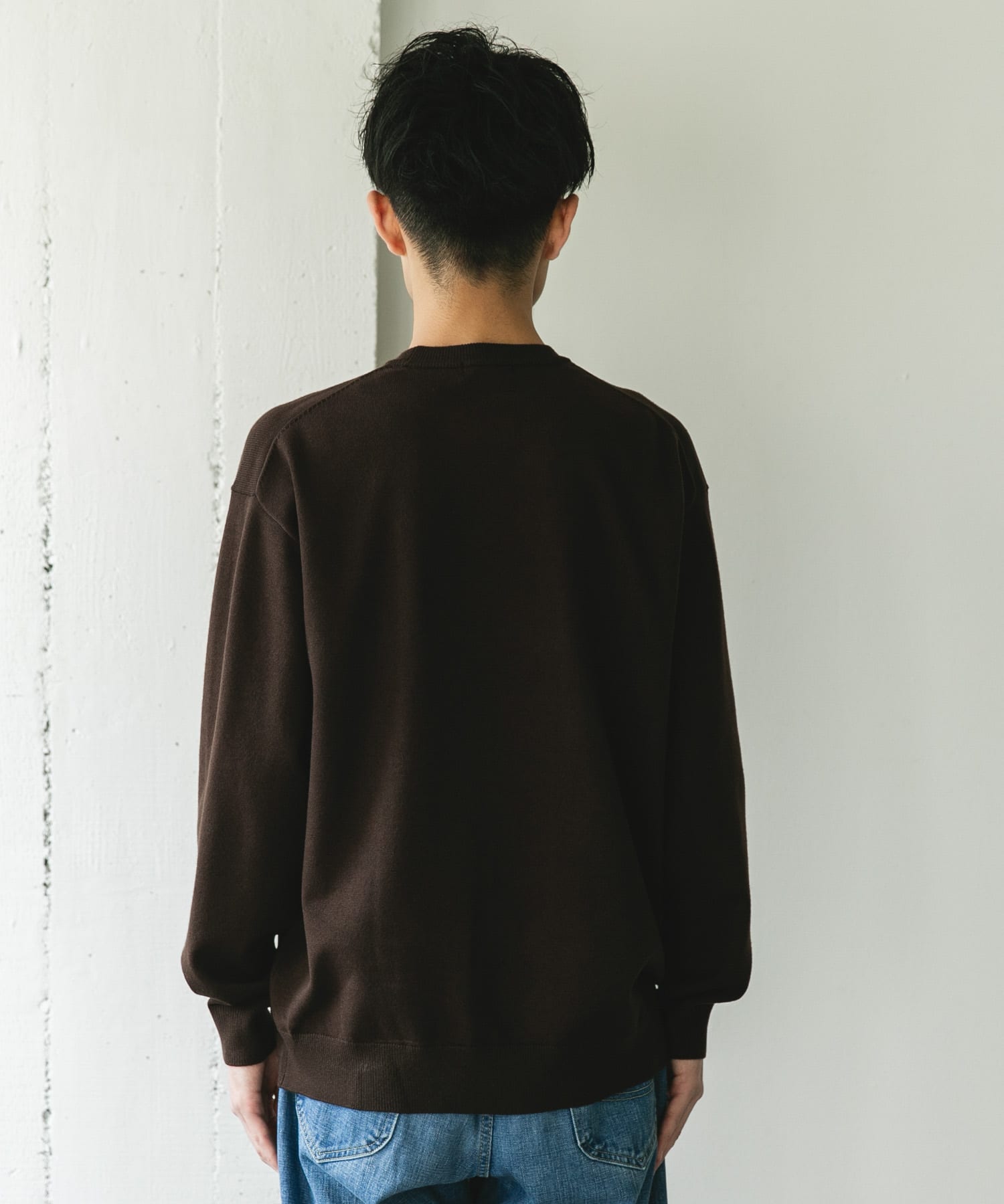 『仁村紗和さん着用』『UR TECH 200日ニット』クルーネック BROWN M