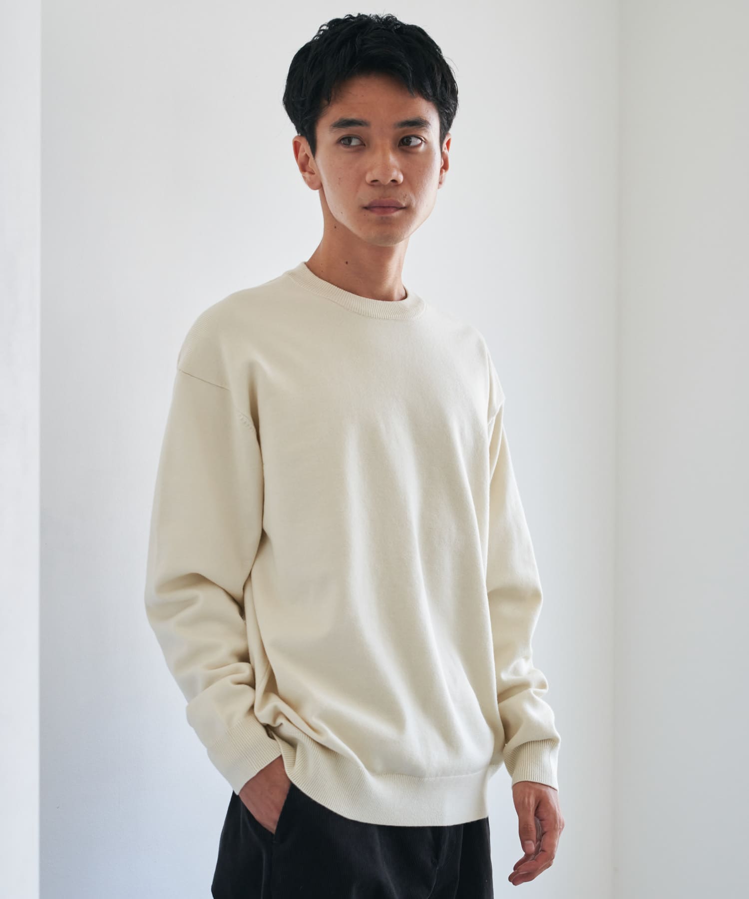 『仁村紗和さん着用』『UR TECH 200日ニット』クルーネック OFF M