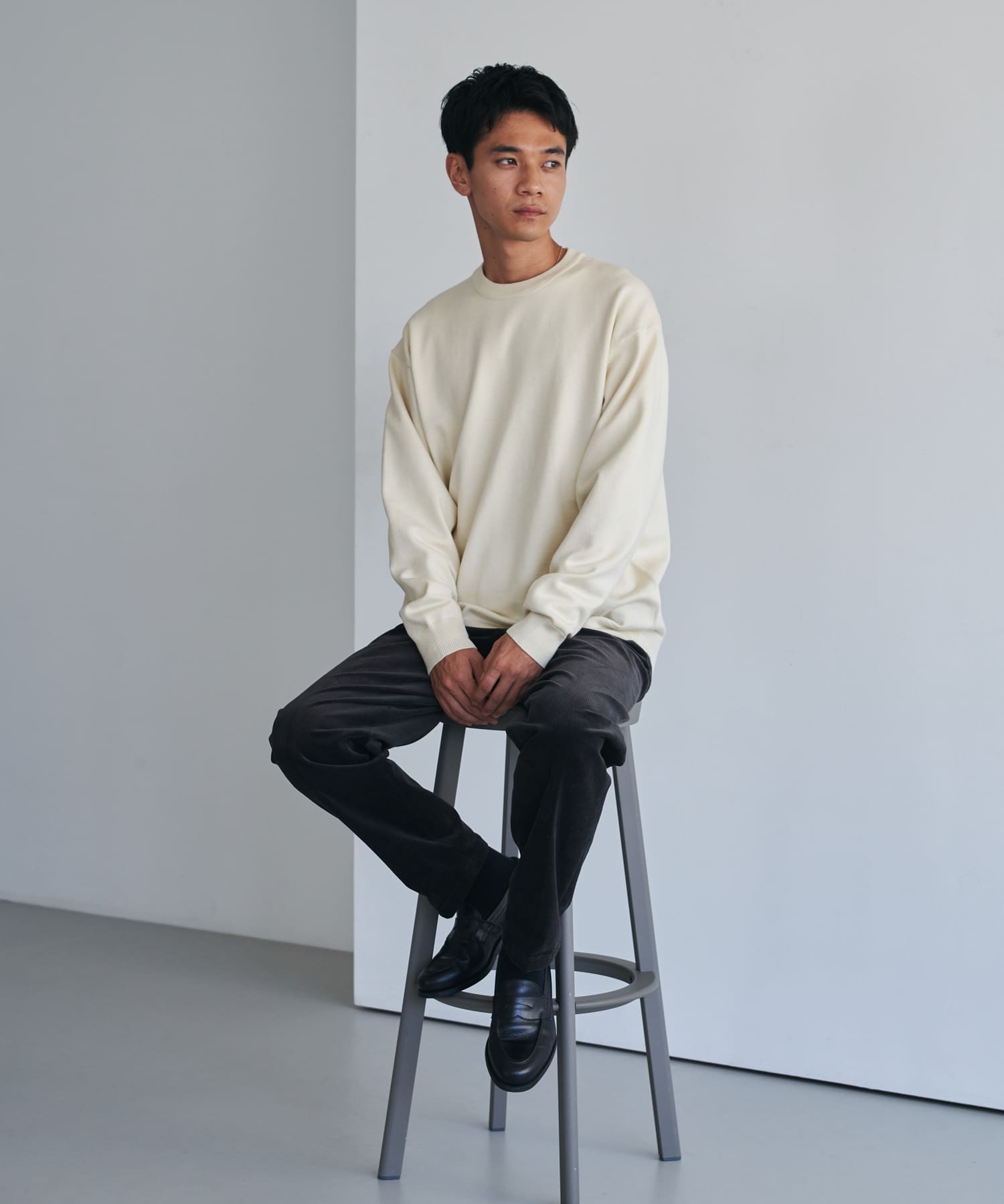 『仁村紗和さん着用』『UR TECH 200日ニット』クルーネック OFF M