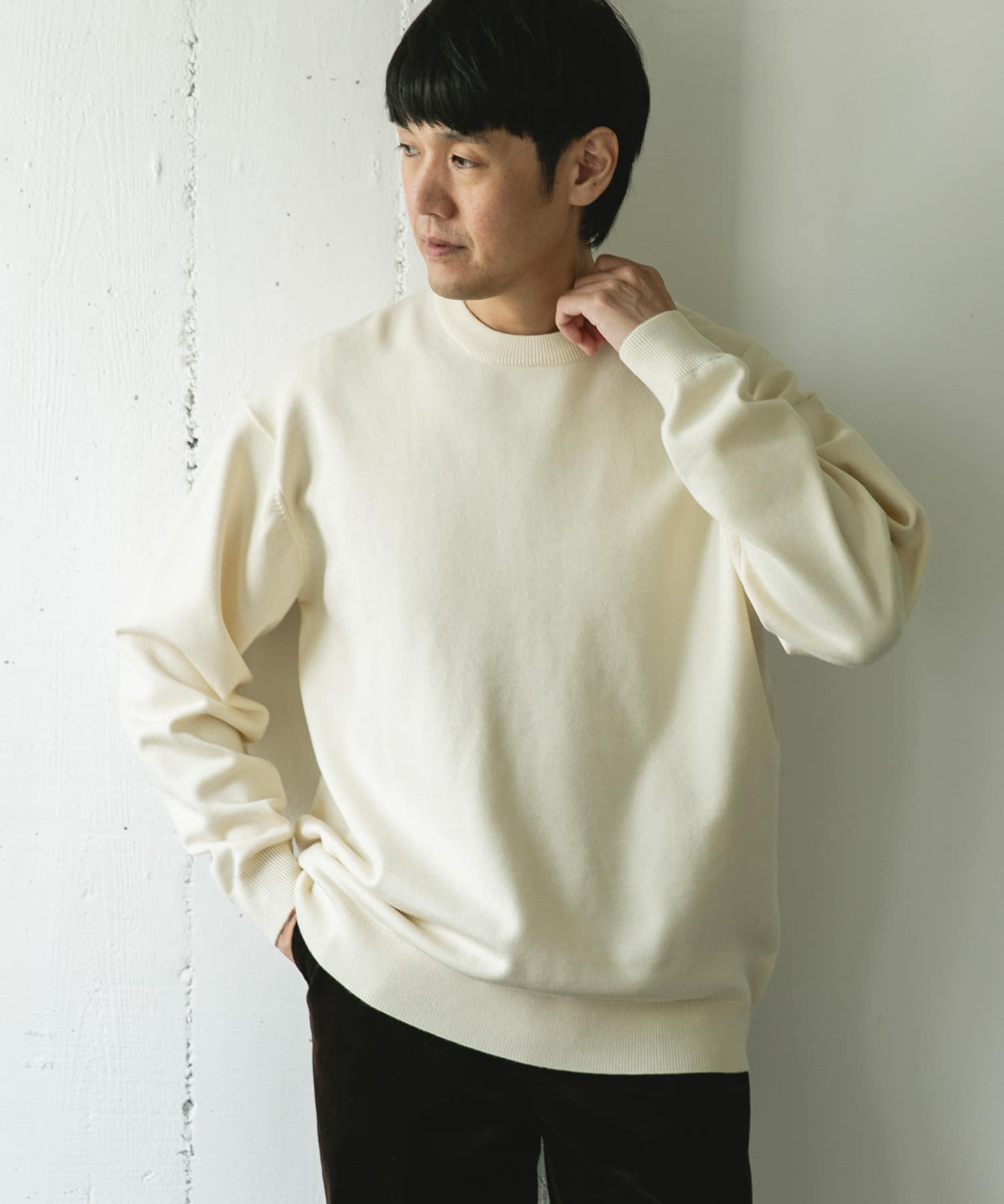 仁村紗和さん着用』『UR TECH 200日ニット』クルーネック(M OFF