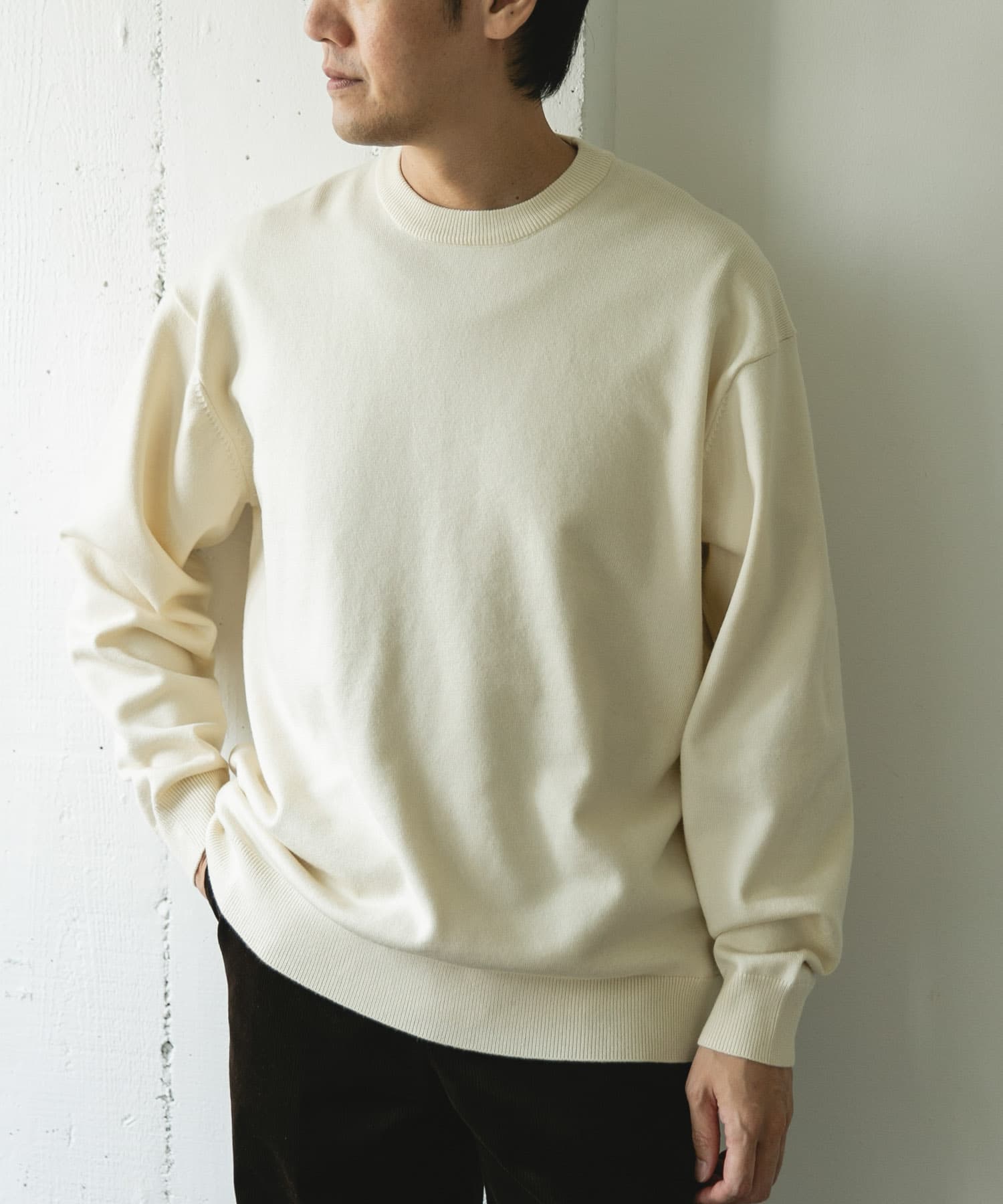 『仁村紗和さん着用』『UR TECH 200日ニット』クルーネック OFF L