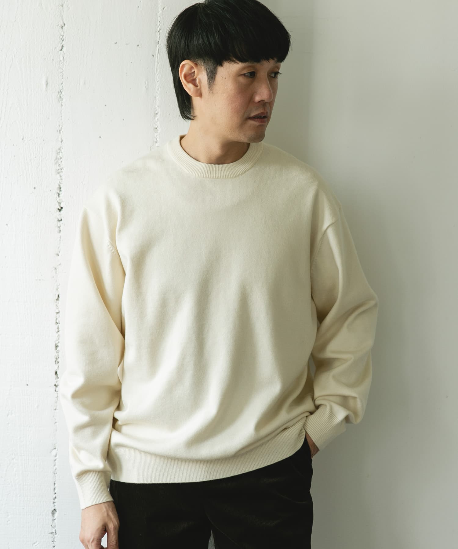 『仁村紗和さん着用』『UR TECH 200日ニット』クルーネック OFF L