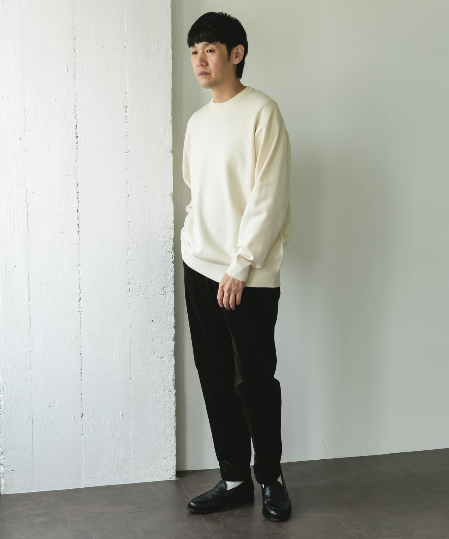 『仁村紗和さん着用』『UR TECH 200日ニット』クルーネック OFF L