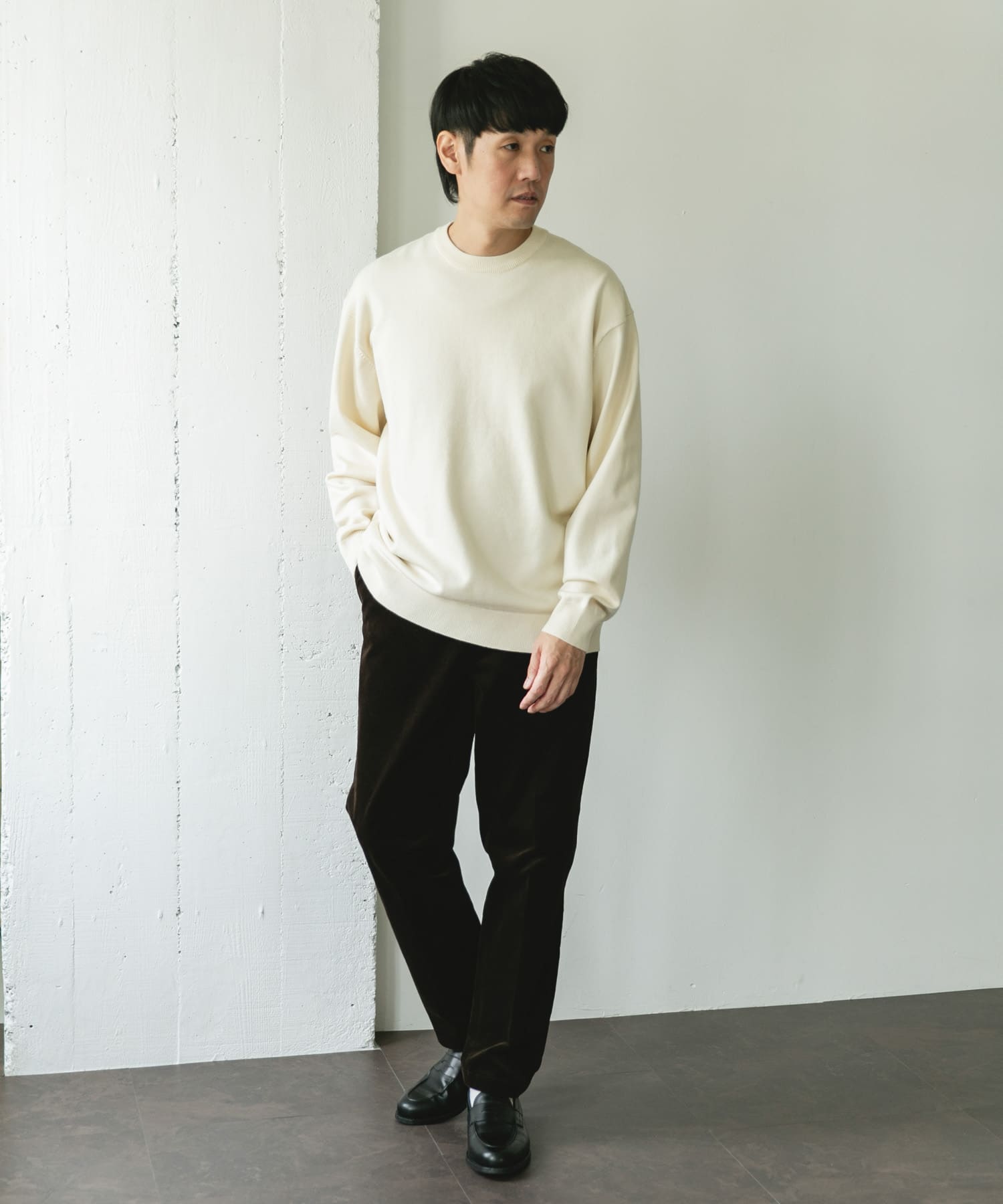 『仁村紗和さん着用』『UR TECH 200日ニット』クルーネック OFF L