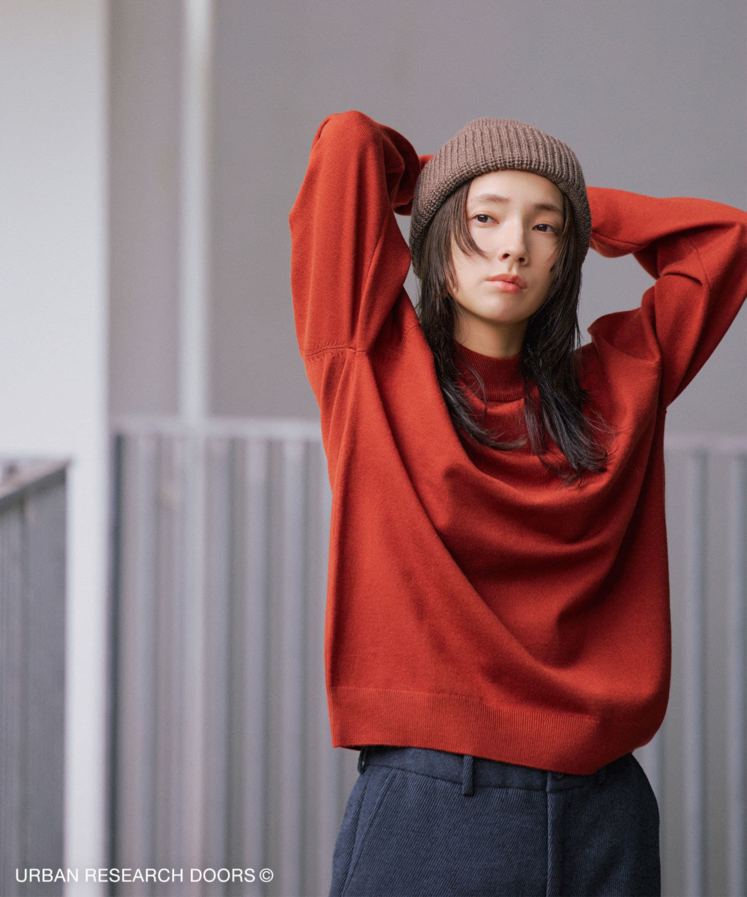 仁村紗和さん着用』『UR TECH 200日ニット』 モックネック(M OFF