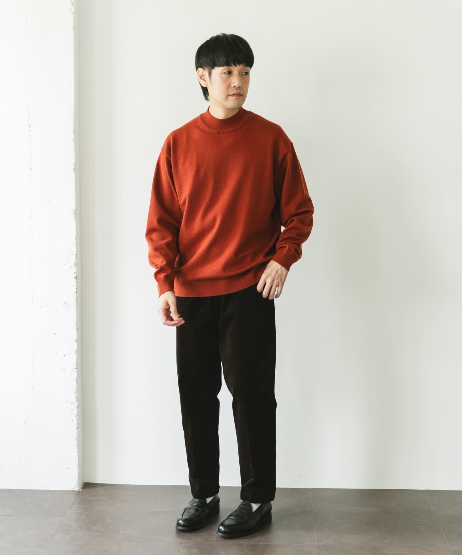 仁村紗和さん着用』『UR TECH 200日ニット』 モックネック(M APRICOT