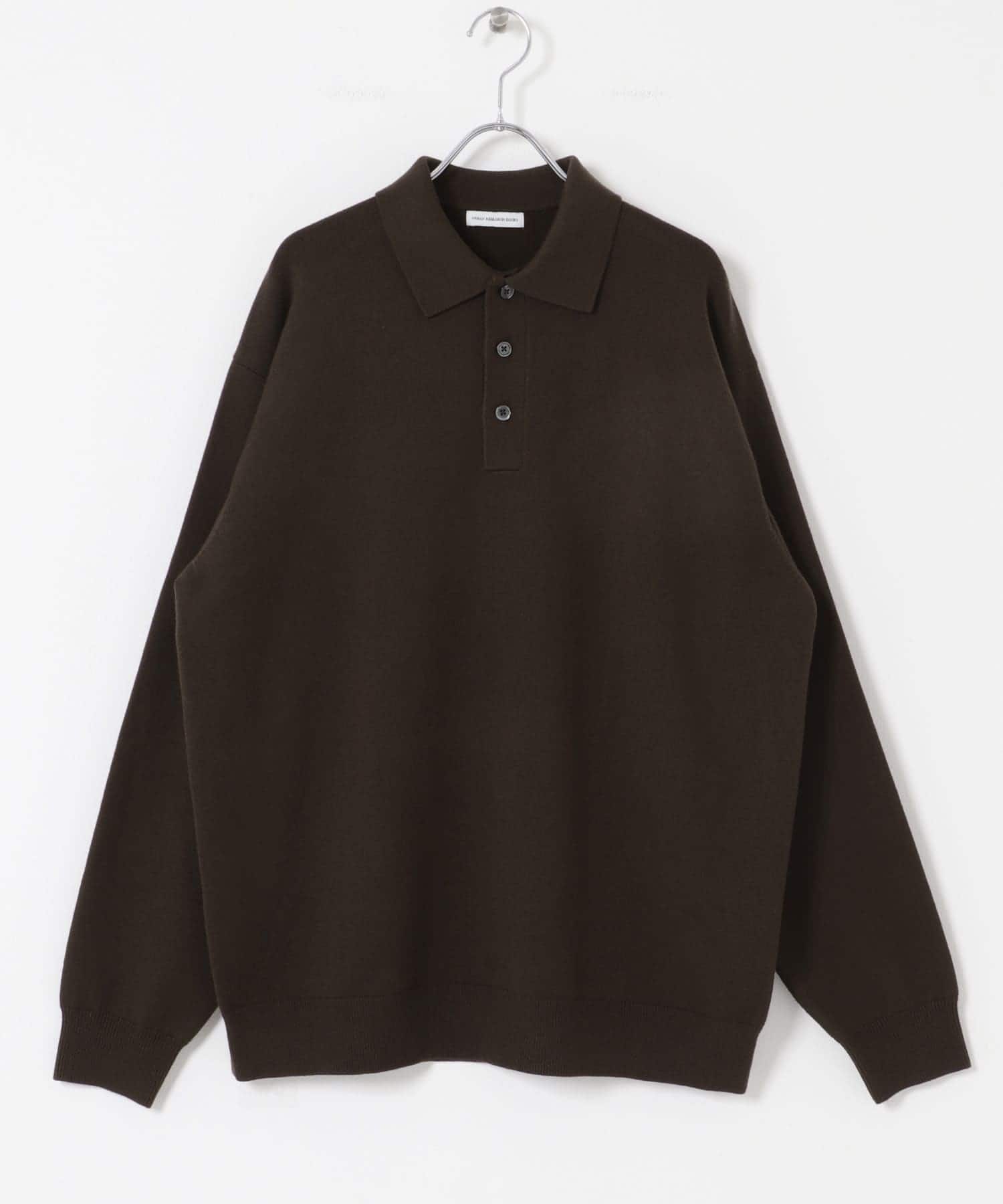 『XLサイズ/WEB限定/仁村紗和さん着用』『UR TECH 200日ニット』 ポロシャツ BROWN M