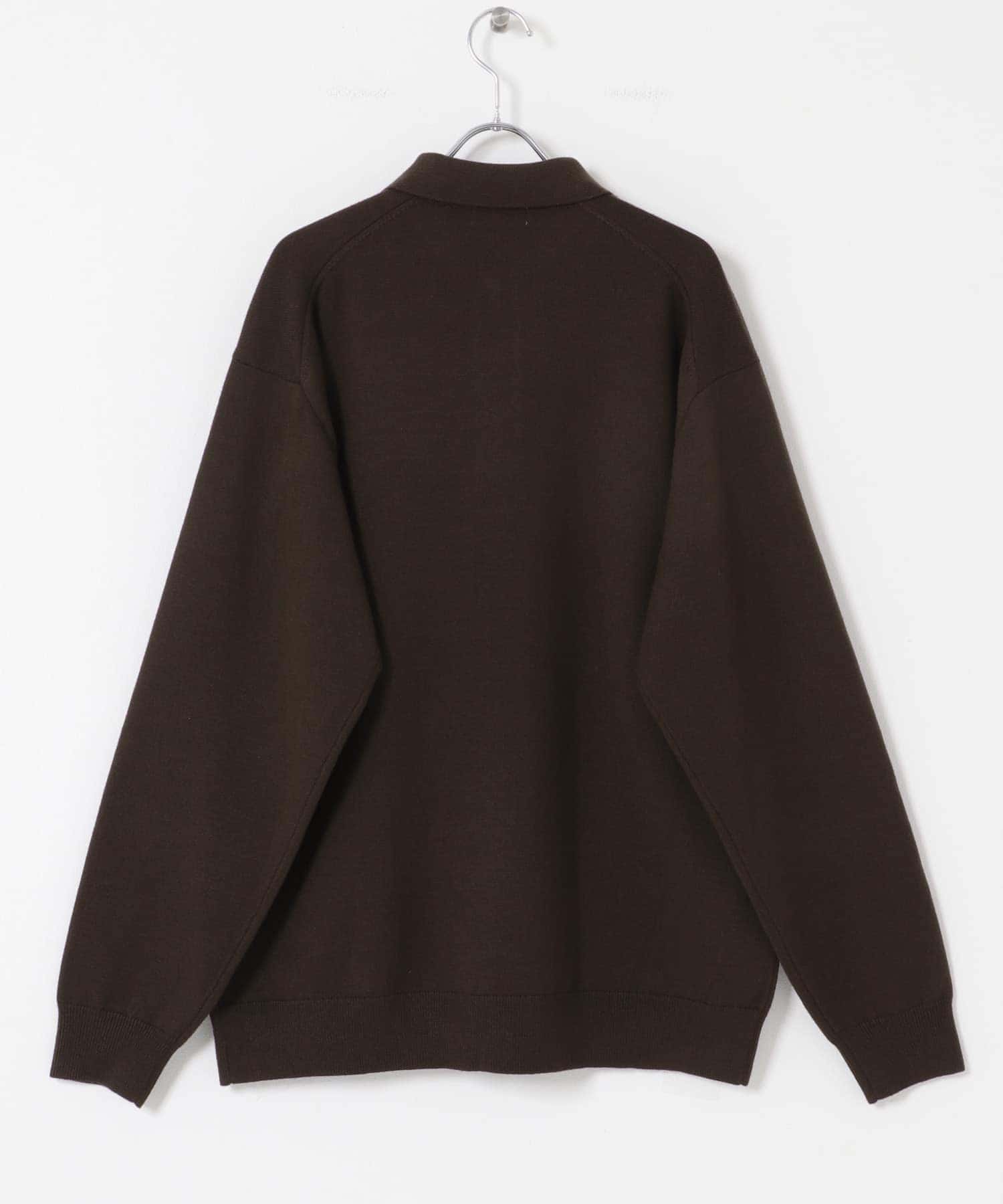 『XLサイズ/WEB限定/仁村紗和さん着用』『UR TECH 200日ニット』 ポロシャツ BROWN M
