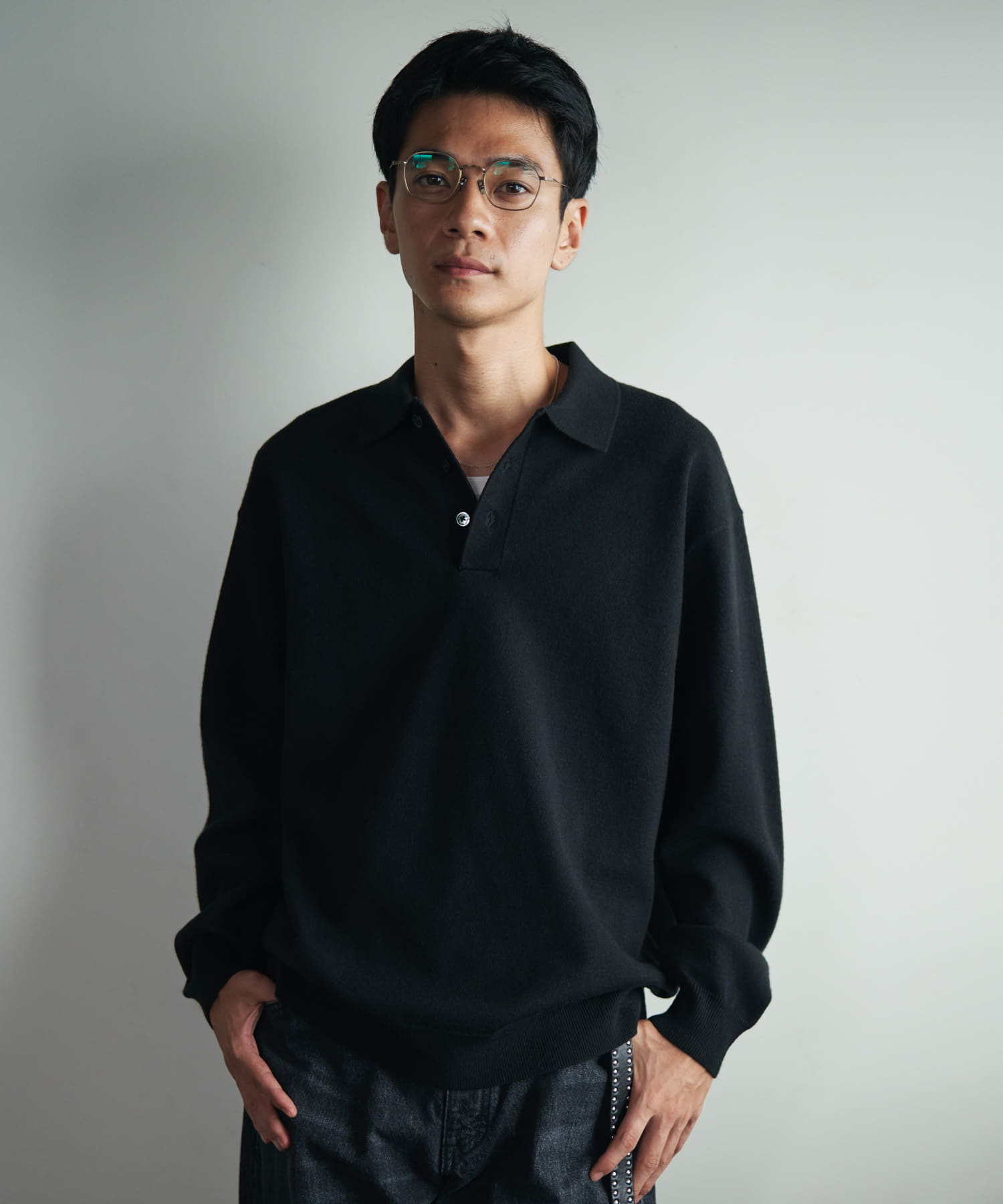 『XLサイズ/WEB限定/仁村紗和さん着用』『UR TECH 200日ニット』 ポロシャツ