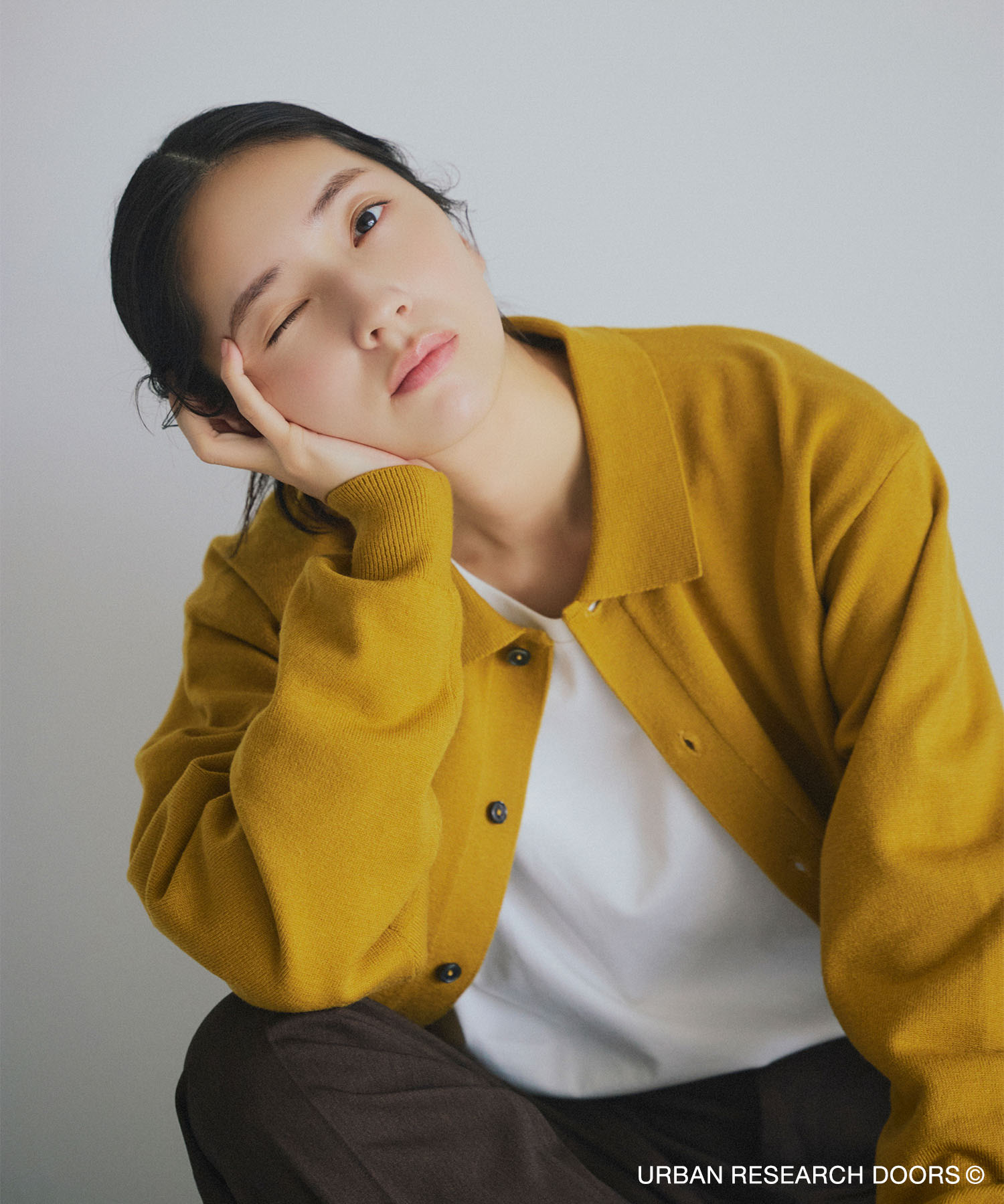 『仁村紗和さん着用』『UR TECH 200日ニット』シャツ カーディガン
