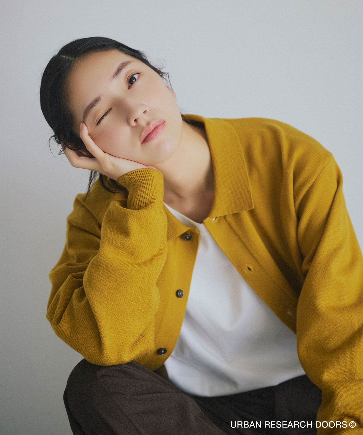 『XLサイズ/WEB限定/仁村紗和さん着用』『UR TECH 200日ニット』シャツ カーディガン