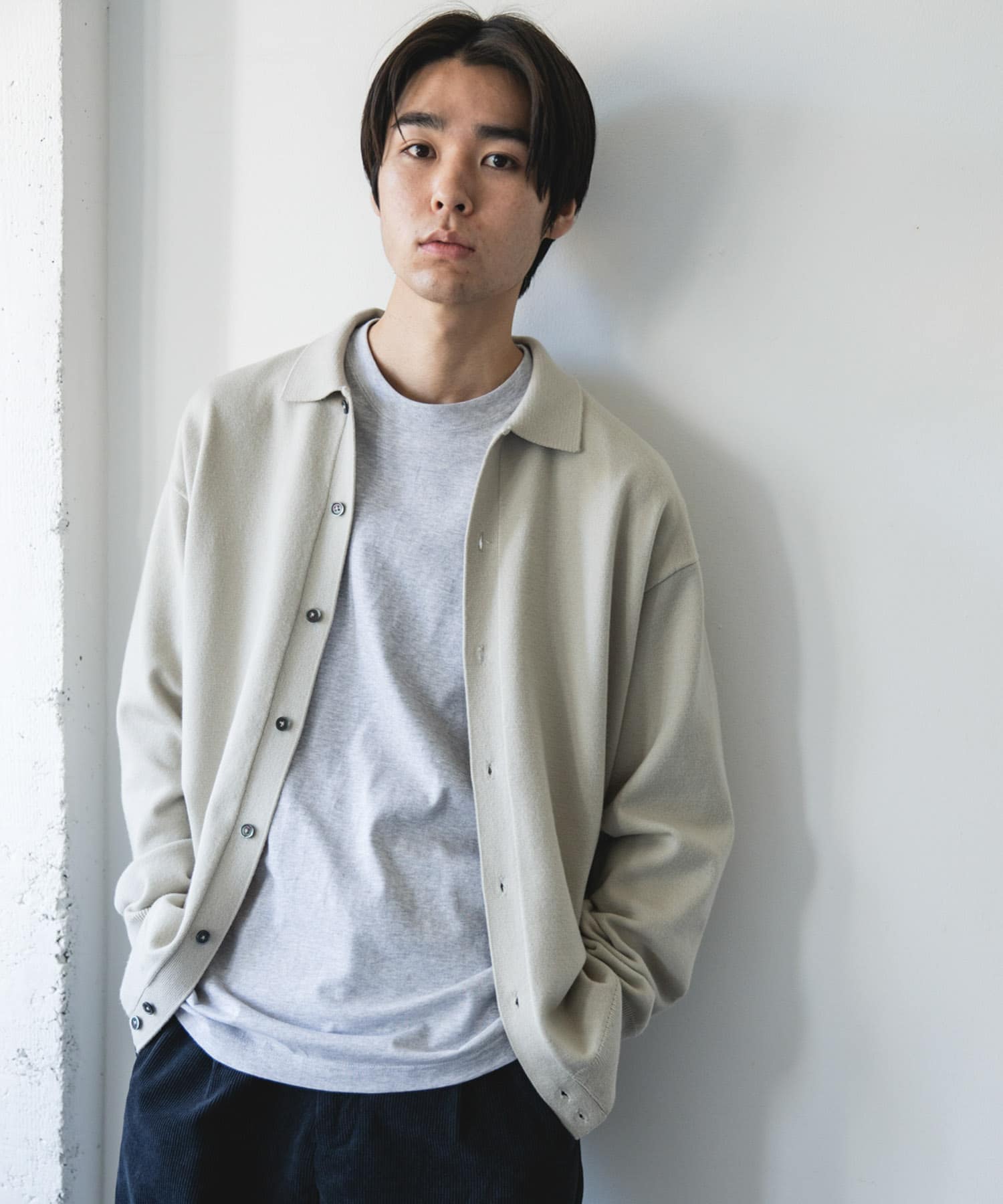 『XLサイズ/WEB限定/仁村紗和さん着用』『UR TECH 200日ニット』シャツ カーディガン