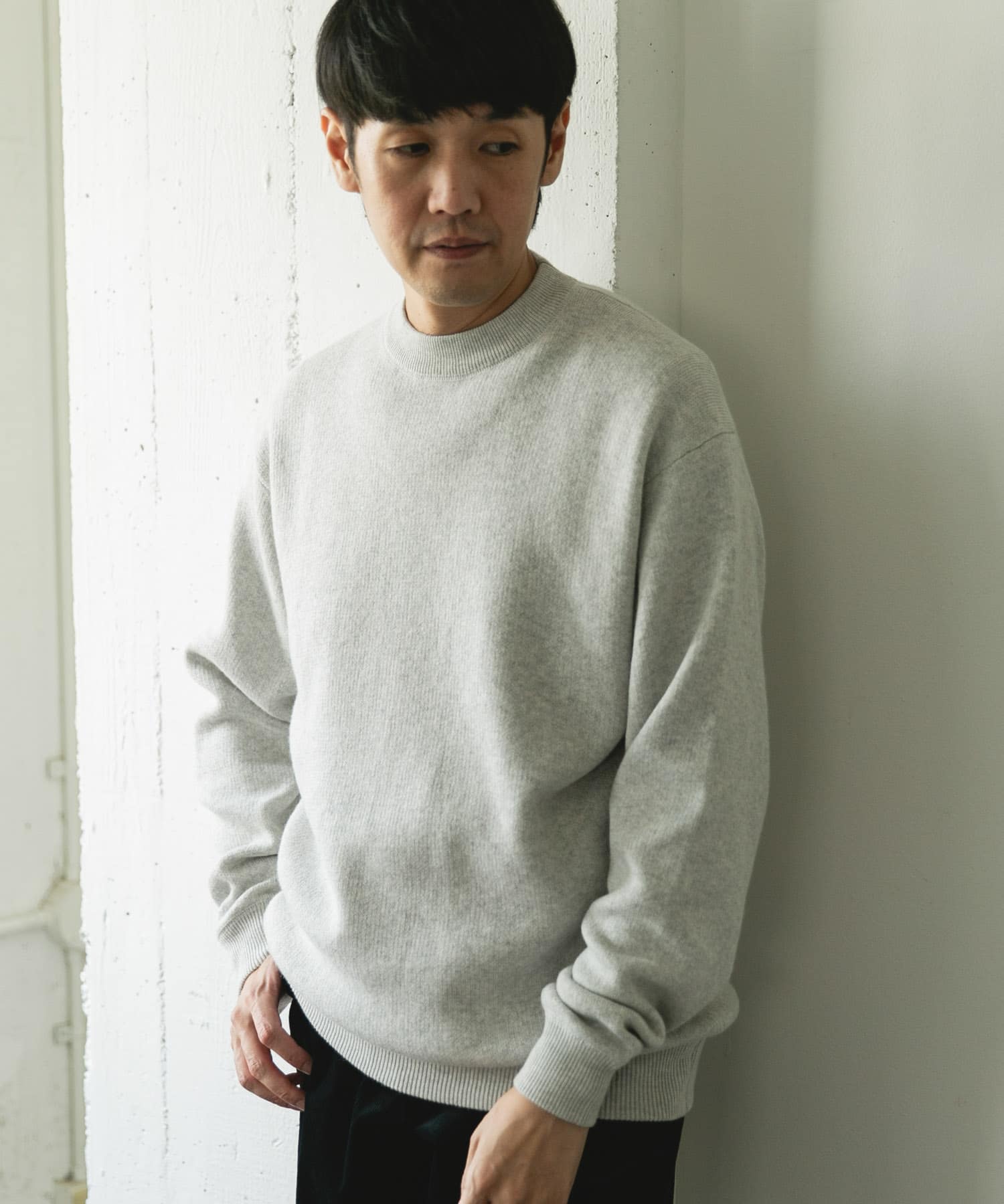 『一部WEB限定カラー』コットンウール クルーネックニット