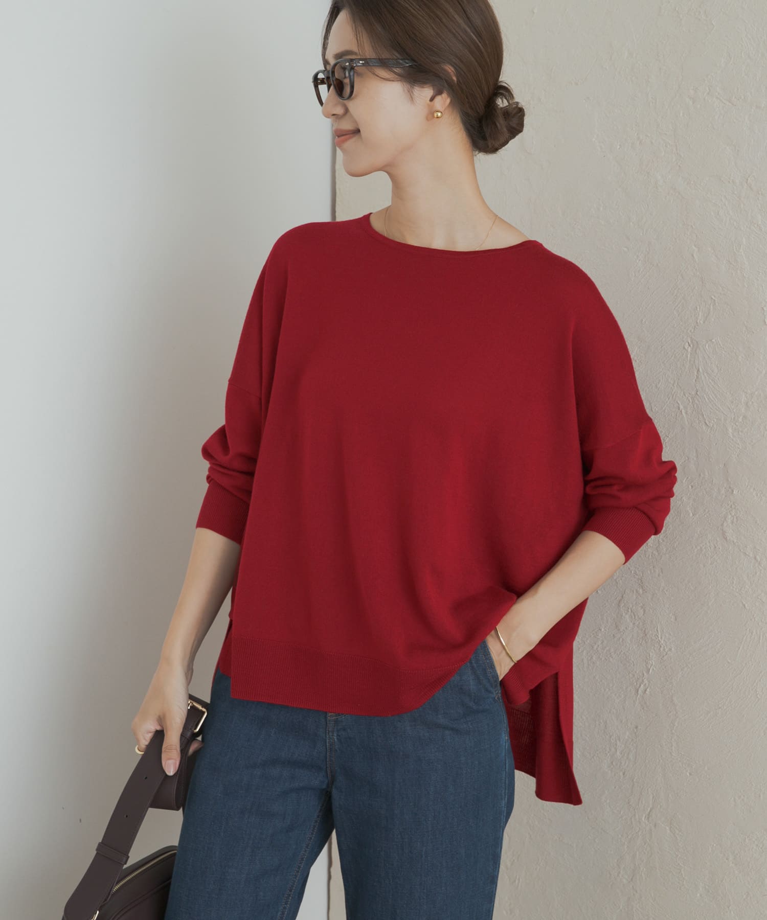 ウォッシャブルウールワイドプルオーバー