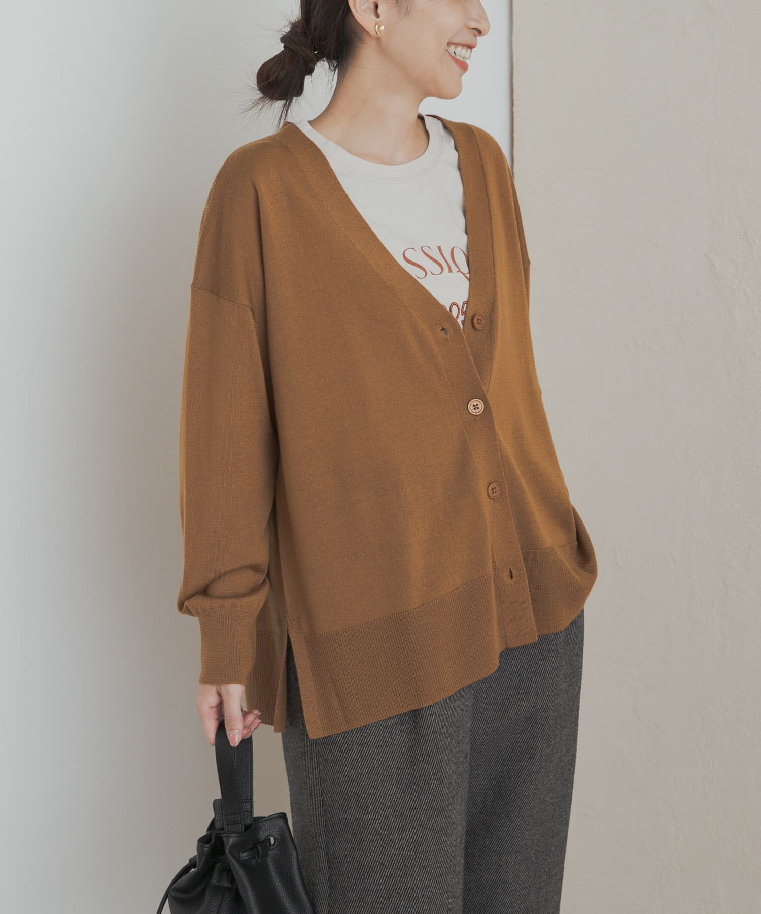 ヨリ 22AW ウール ケーブルカーディガン ニット 前開き 38 茶 ブラウン 予約]ポケットニットカーディガン/ブラウン – Lumier