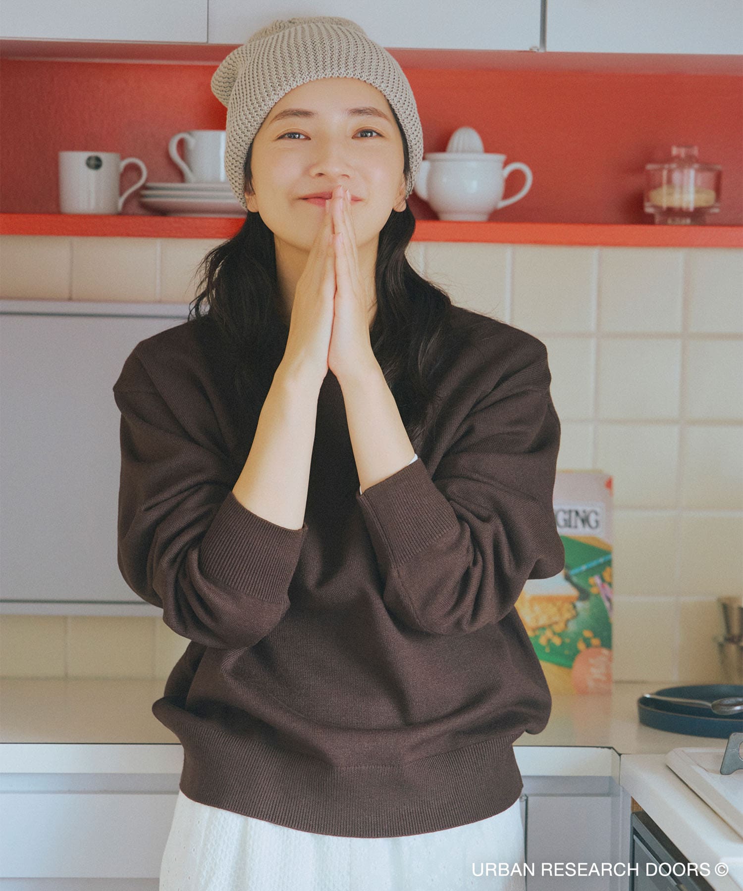 アーバンリサーチ ドアーズ（URBAN RESEARCH DOORS）/『仁村紗和さん着用』『UR TECH 200日ニット』スウェットライクプルオーバ 仁村紗和さん着用』『UR TECH 200日ニット』スウェットライクプル