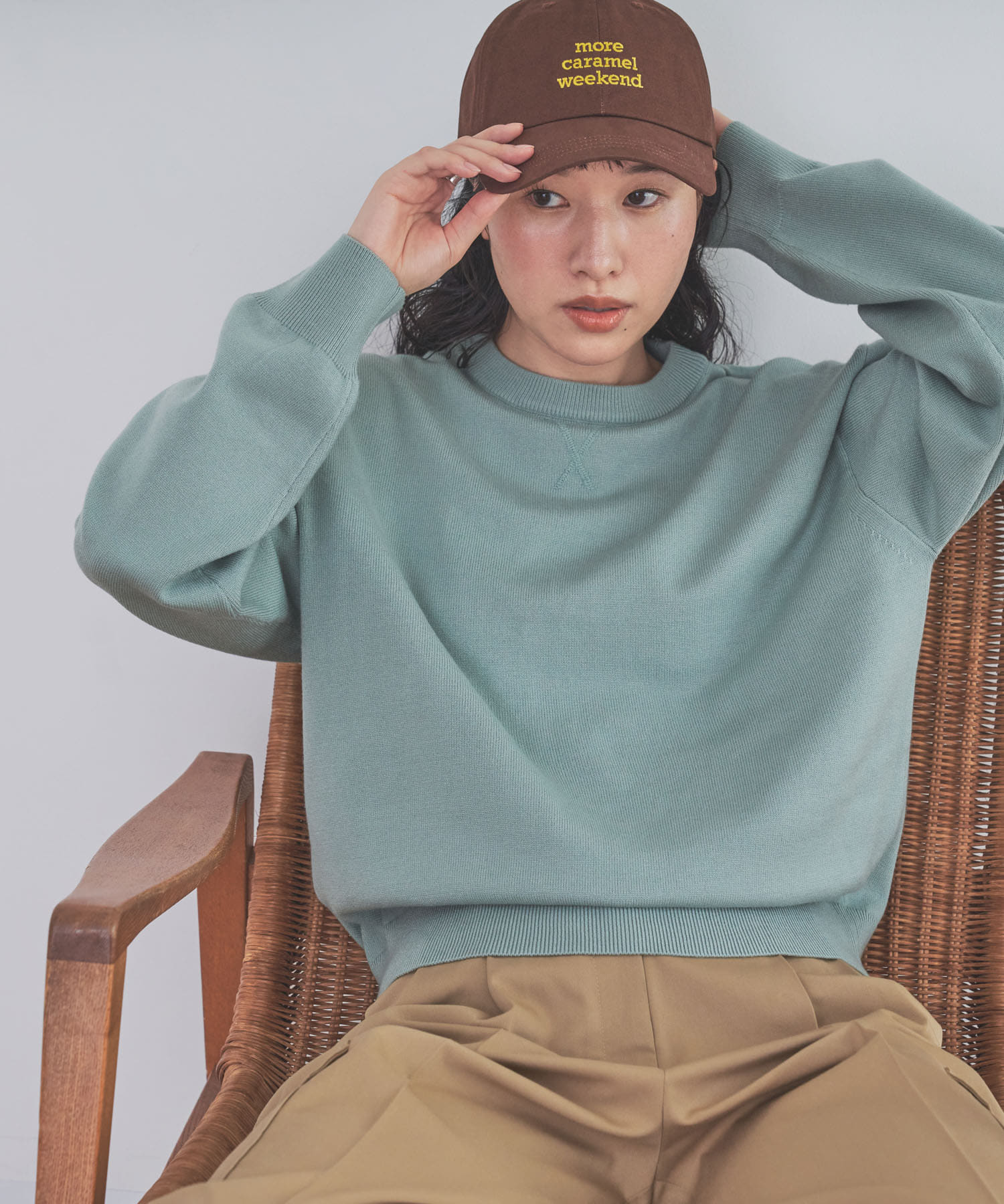 『仁村紗和さん着用』『UR TECH 200日ニット』スウェットライクプルオーバー