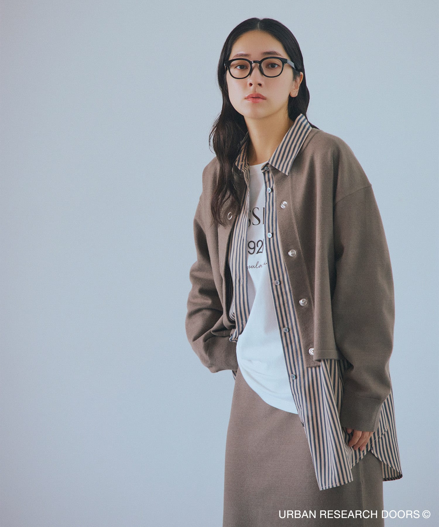 仁村紗和さん着用』『UR TECH 200日ニット』リングドット