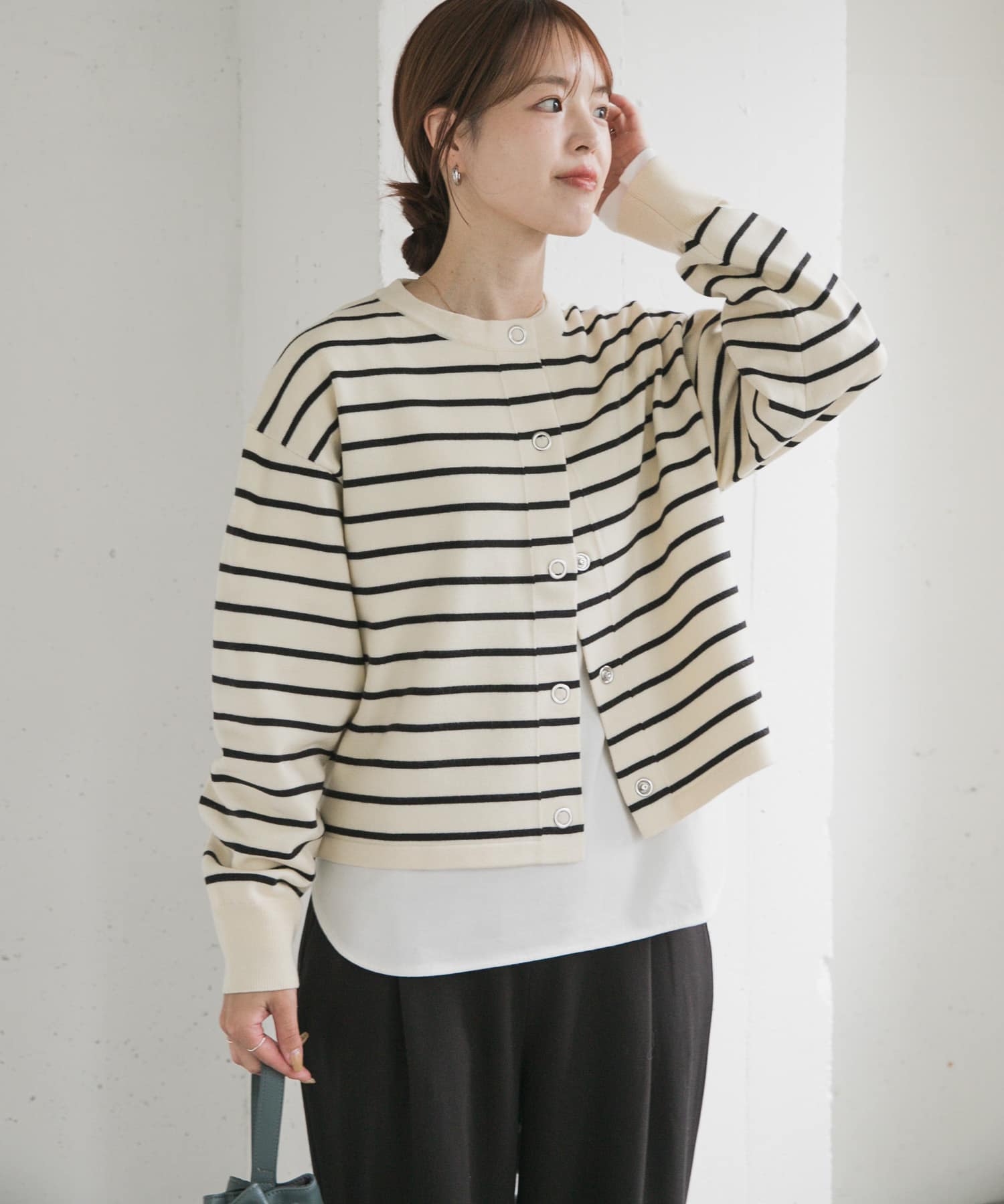 『仁村紗和さん着用』『UR TECH 200日ニット』リングドットカーディガン