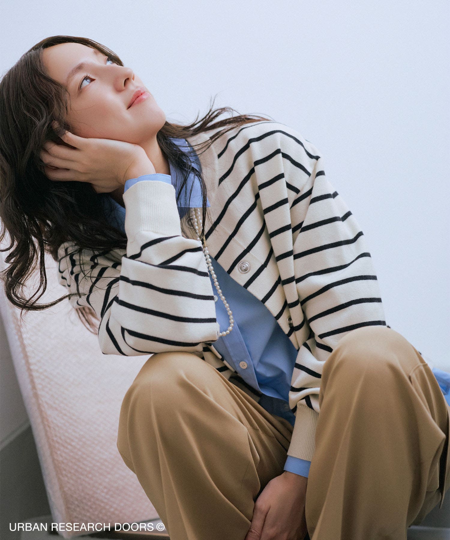 仁村紗和さん着用』『UR TECH 200日ニット』リングドットカーディガン