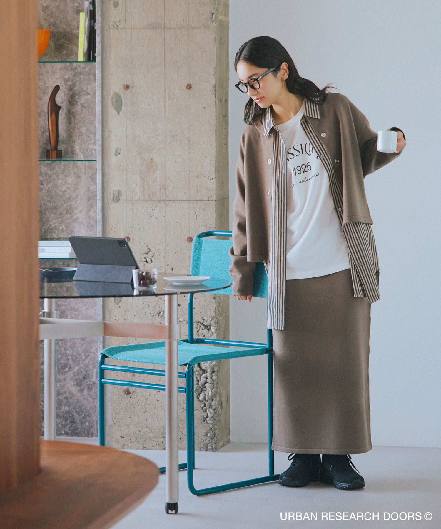 『仁村紗和さん着用』『UR TECH 200日ニット』ストレートスカート