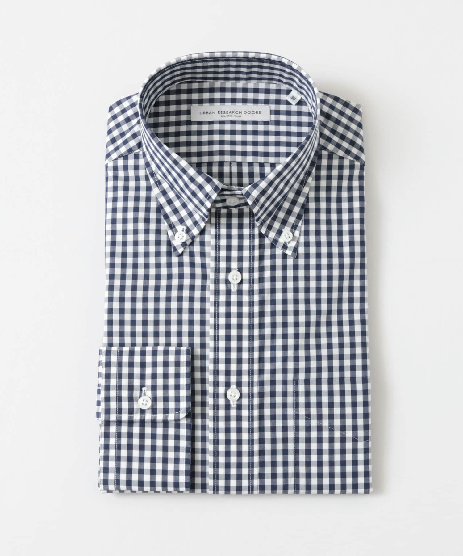 新品Urban Research Tailor 水色 長袖シャツ 39 URBAN RESEARCH DOORS シャツ 「イージーケア/吸水速乾」LIFE