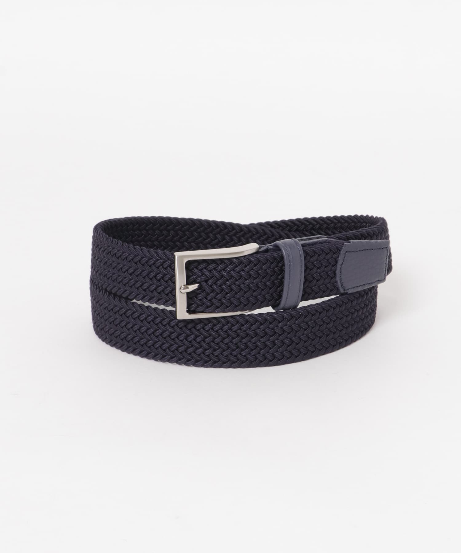 LIFE STYLE TAILOR　イタリアンメッシュベルト NAVY FREE