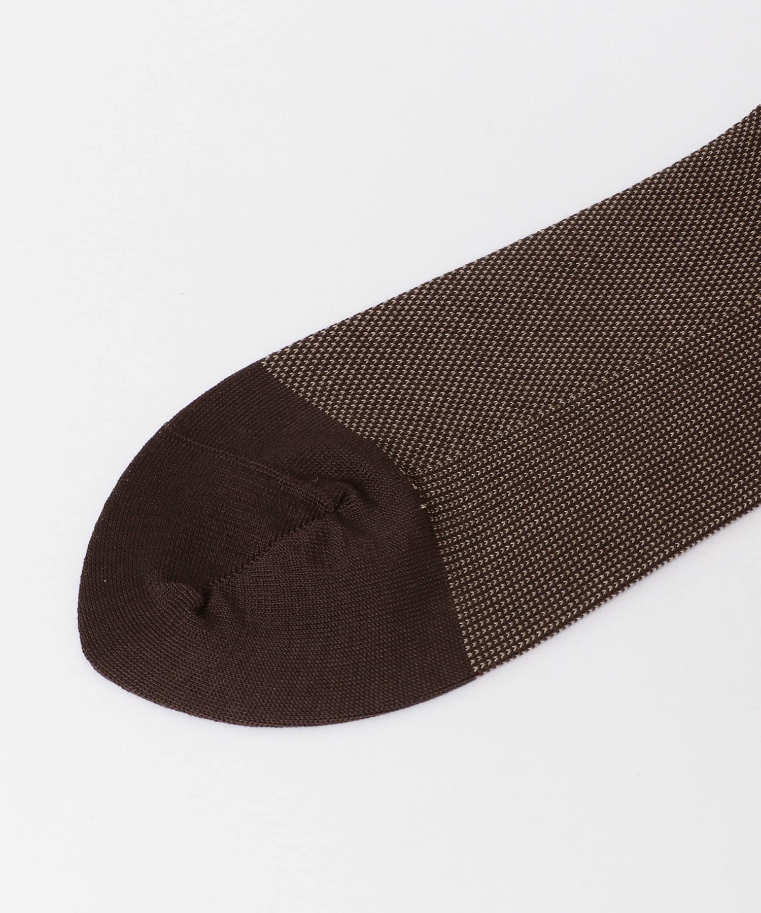 LIFE STYLE TAILOR　バーズアイドレスソックス BROWN -
