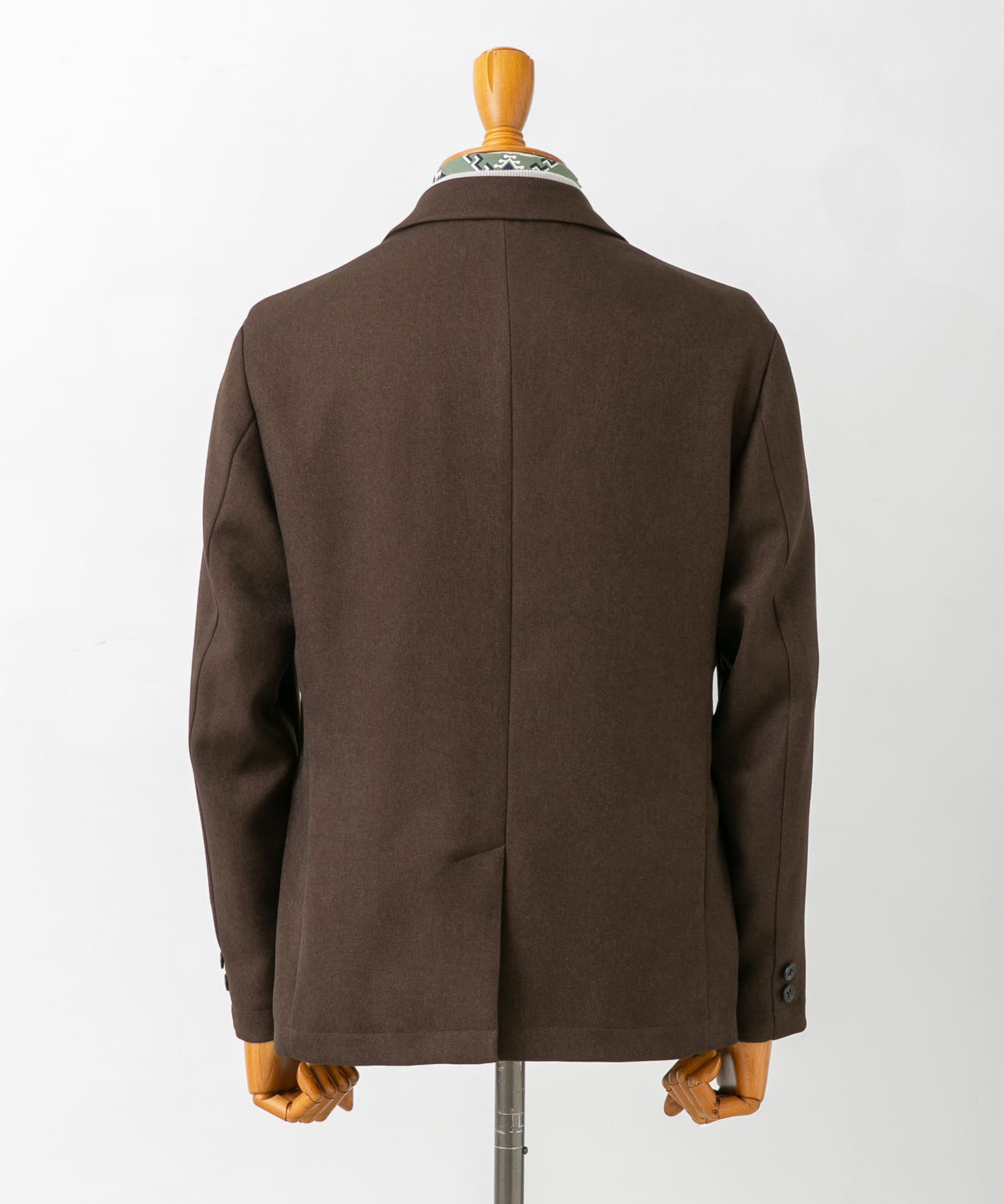 LIFE STYLE TAILOR　ウールライクコンフォータブルジャケット BROWN L
