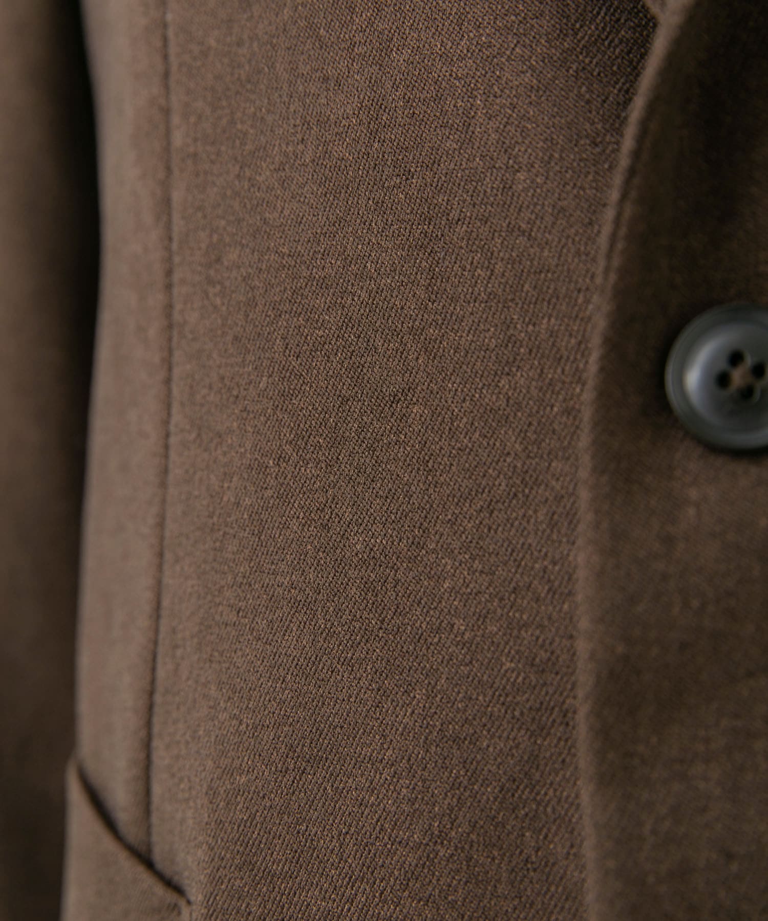 LIFE STYLE TAILOR　ウールライクコンフォータブルジャケット BROWN XL