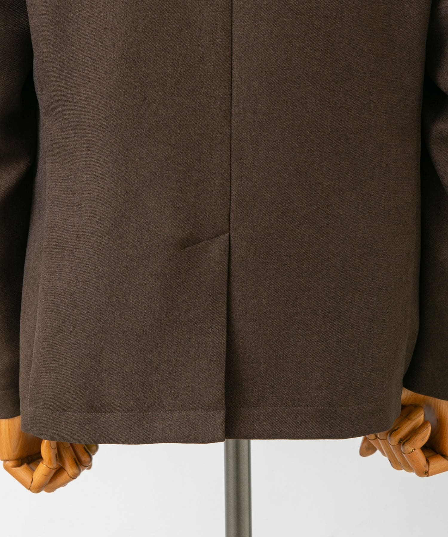 LIFE STYLE TAILOR　ウールライクコンフォータブルジャケット BROWN XL