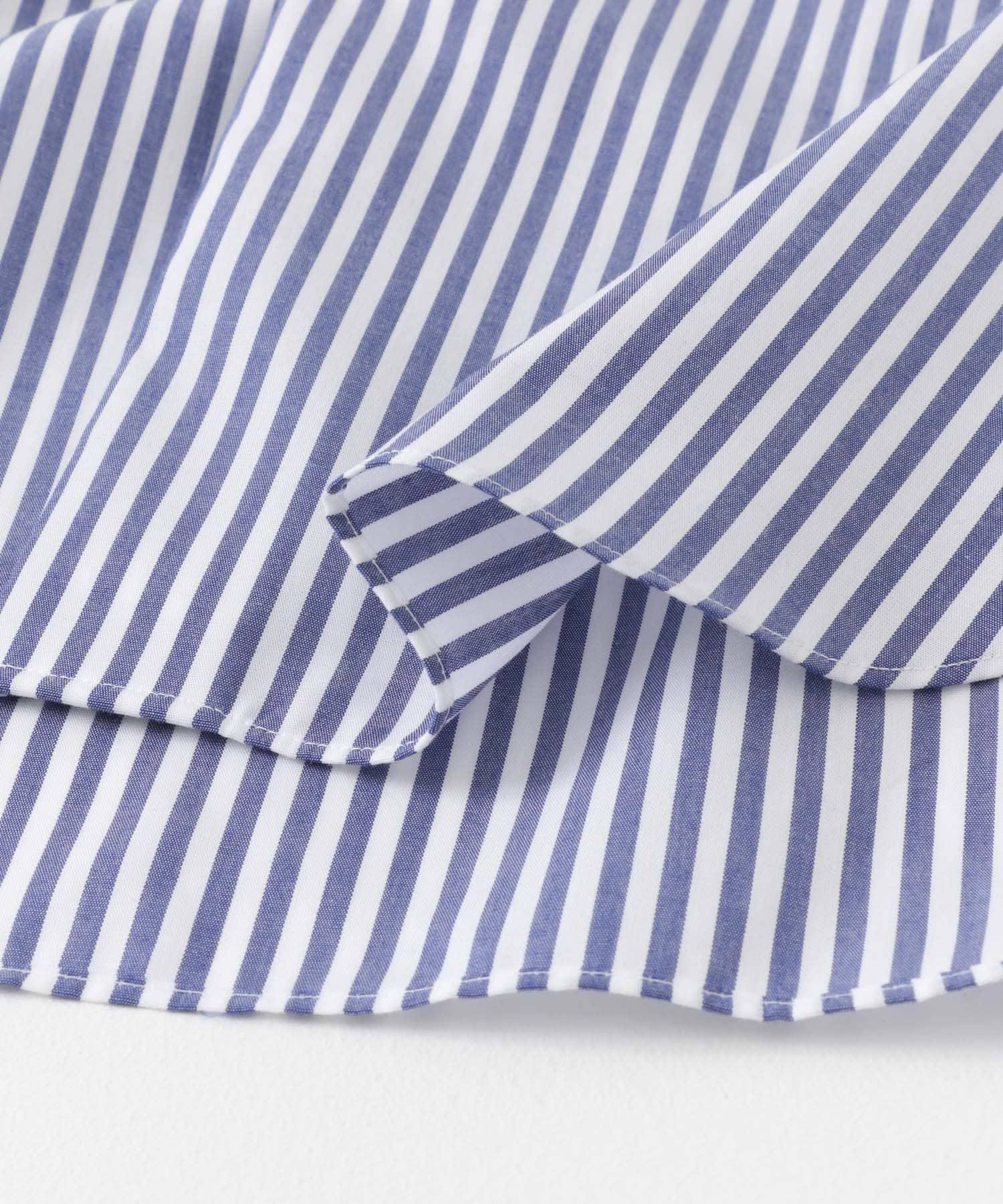 フランス代表 ストライプシャツ ショーン ［Haddow］ロングテールの丸襟コンビストライプシャツ