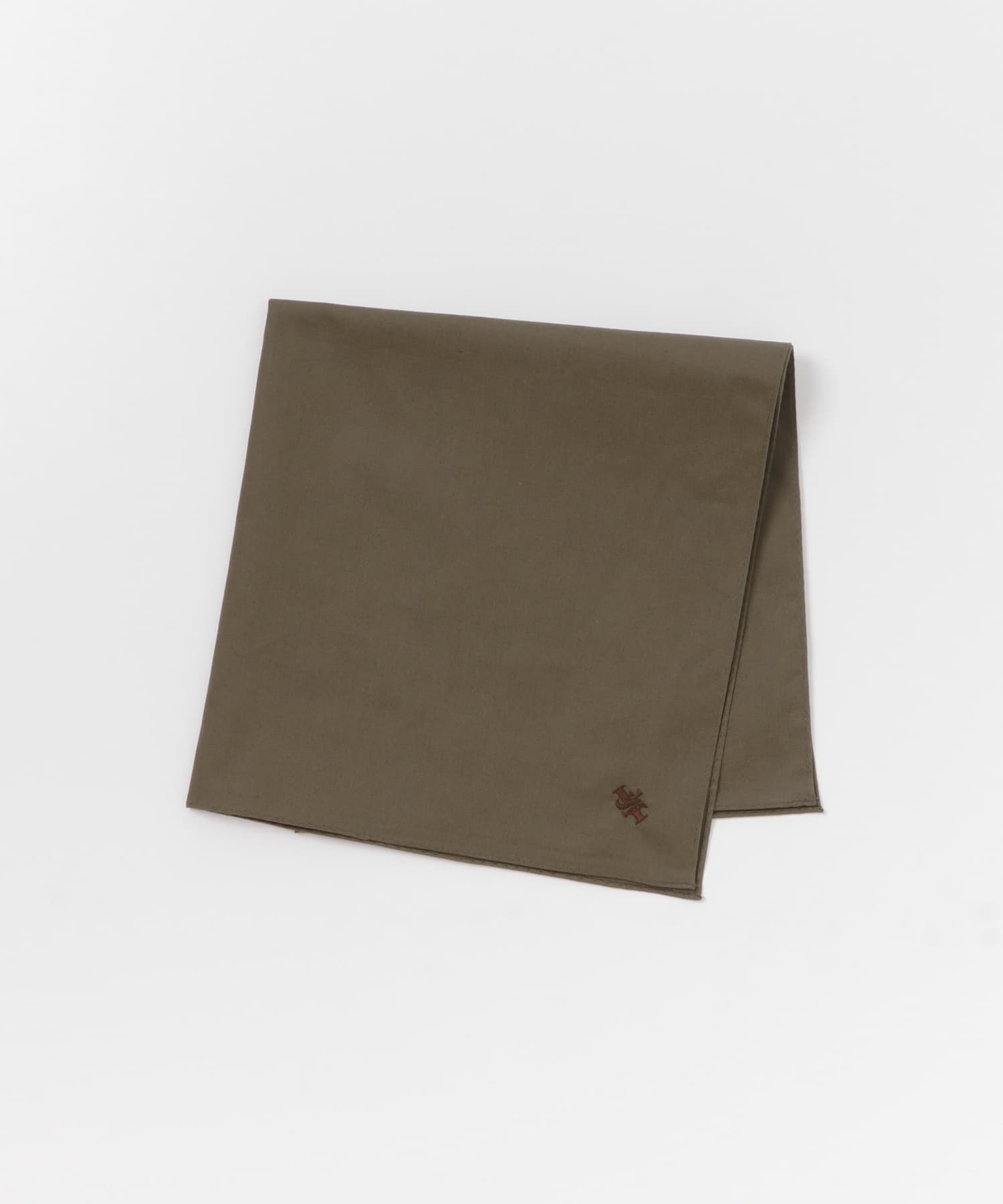 LIFE STYLE TAILOR　ブロードソリッドハンカチ BROWN -
