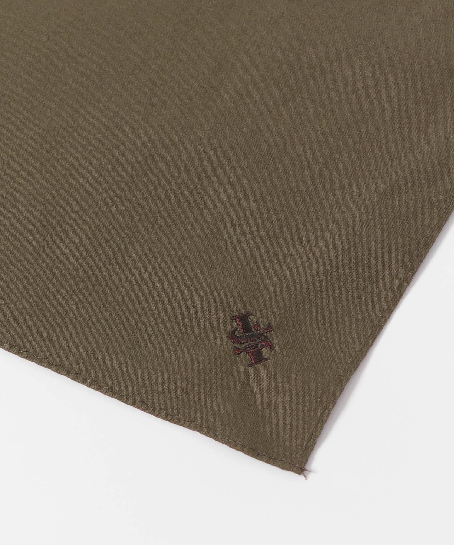 LIFE STYLE TAILOR　ブロードソリッドハンカチ BROWN -