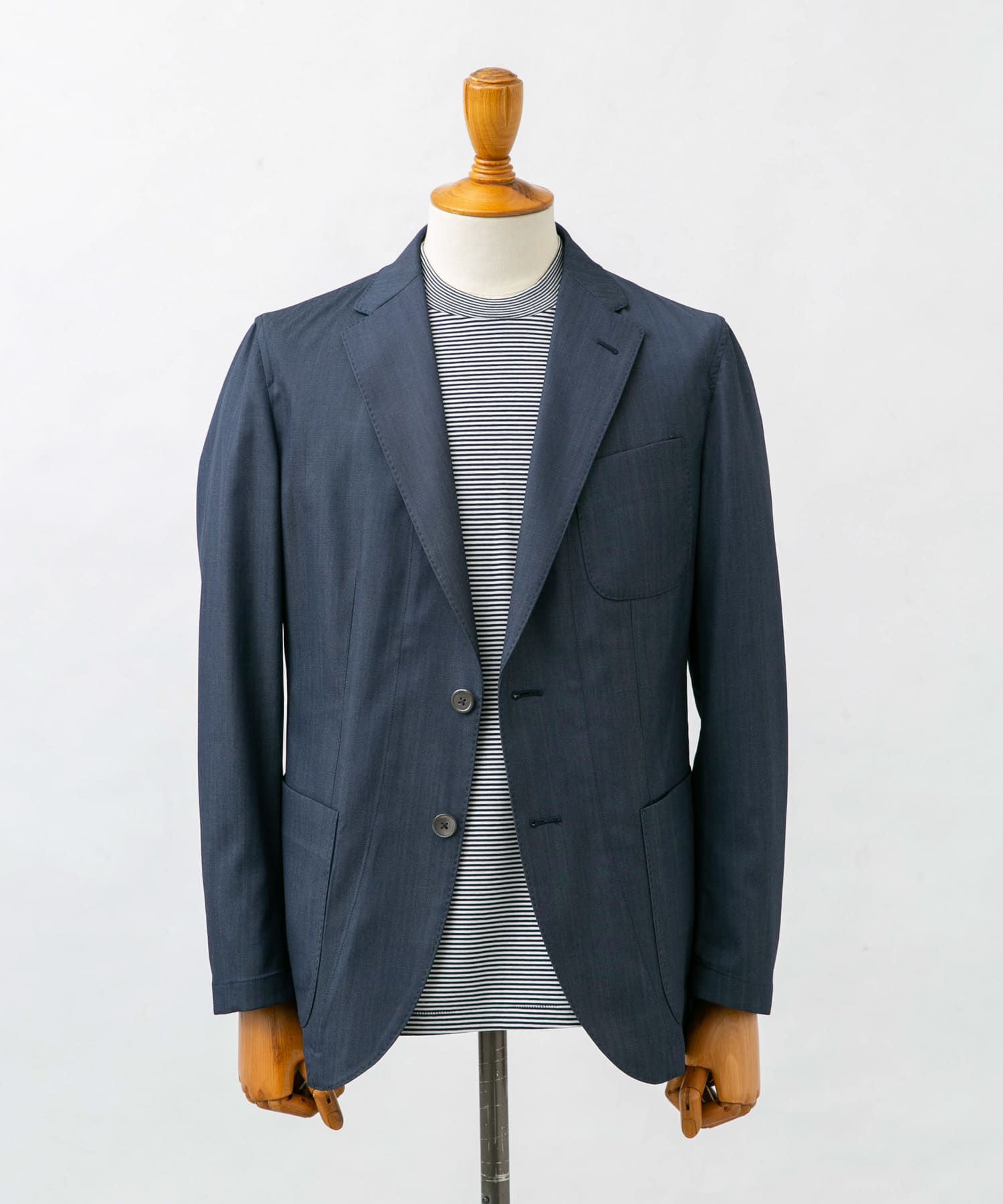 『イージーケア』LIFE STYLE TAILOR　インディゴライクイージージャケット BLUE 46