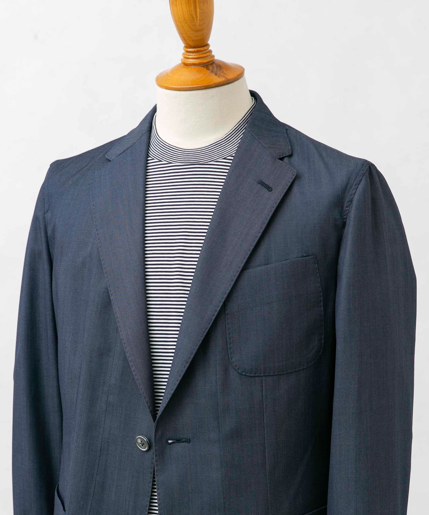 『イージーケア』LIFE STYLE TAILOR　インディゴライクイージージャケット BLUE 46