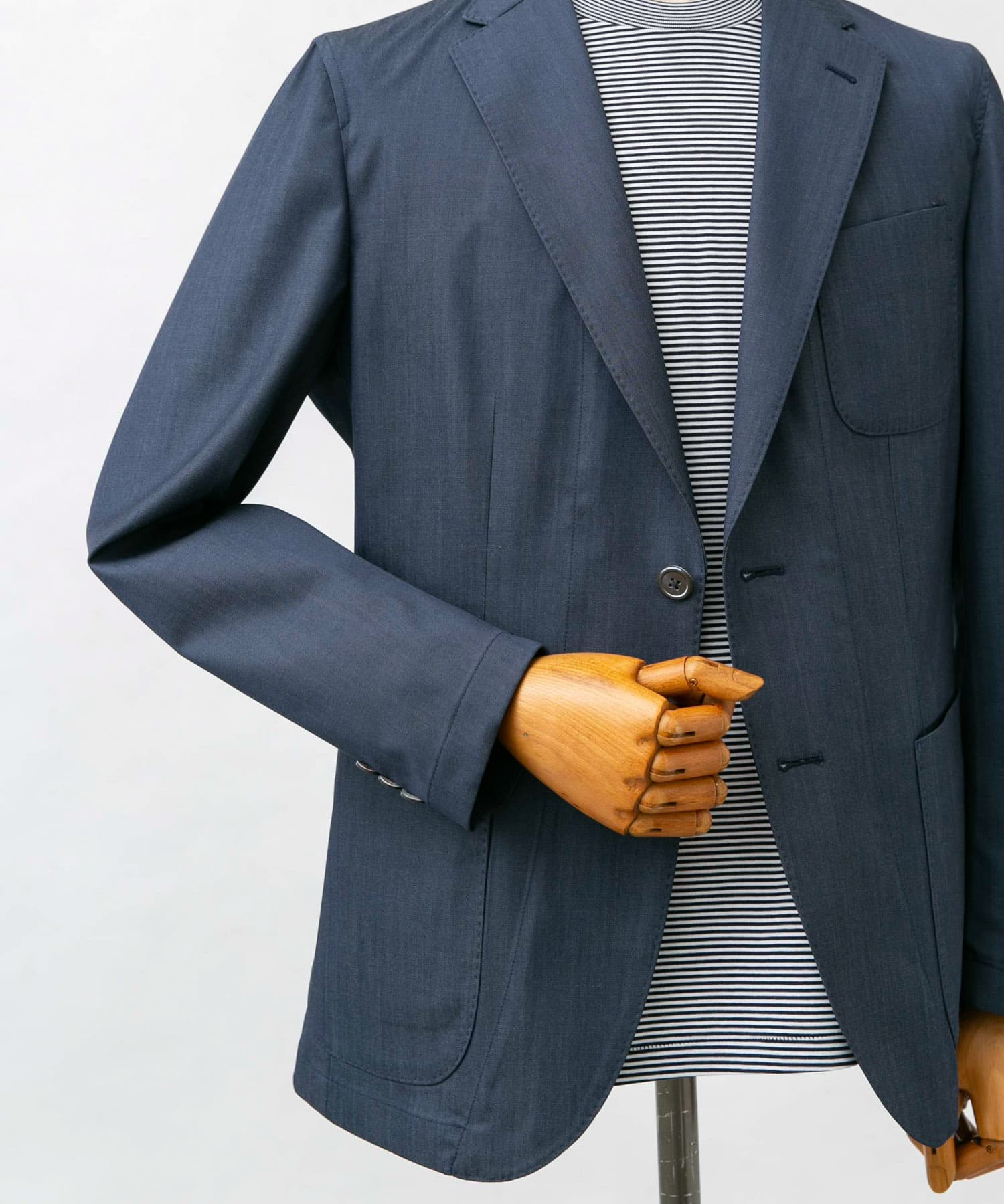 『イージーケア』LIFE STYLE TAILOR　インディゴライクイージージャケット BLUE 48