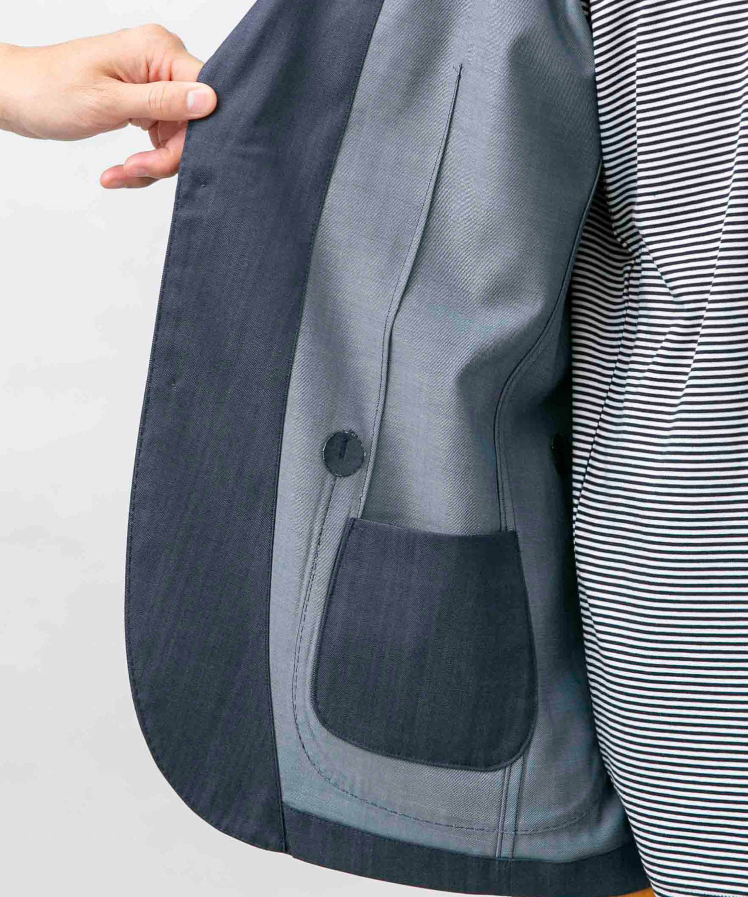 『イージーケア』LIFE STYLE TAILOR　インディゴライクイージージャケット BLUE 48
