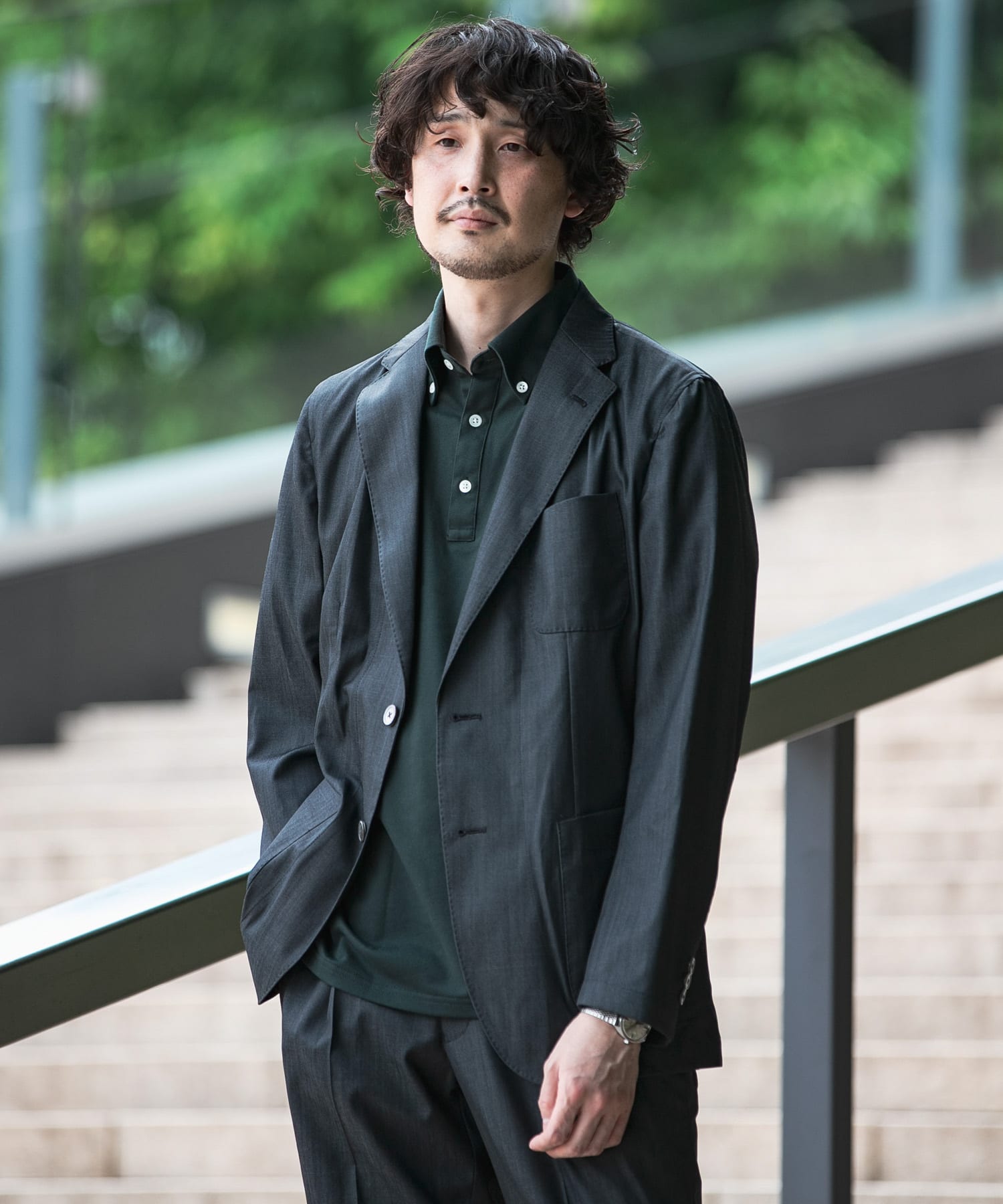 『イージーケア』LIFE STYLE TAILOR　インディゴライクイージージャケット