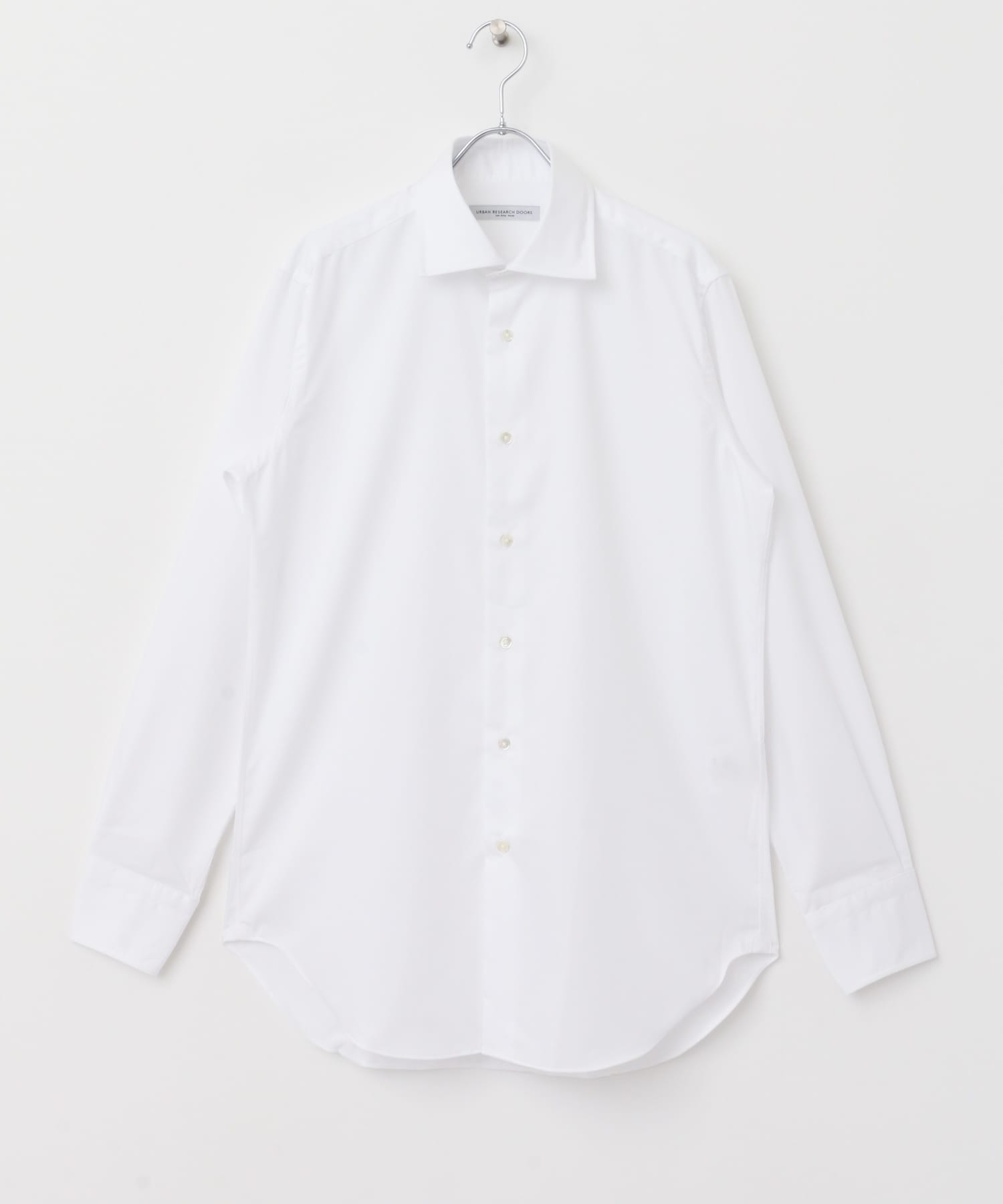 『イージーケア』LIFE STYLE TAILOR　セミワイド無地ツイルシャツ WHITE 38