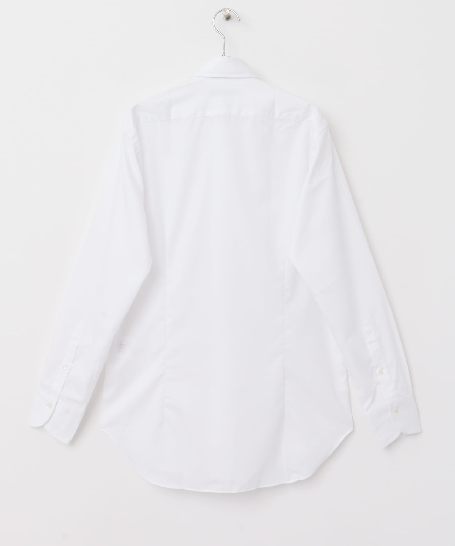 『イージーケア』LIFE STYLE TAILOR　セミワイド無地ツイルシャツ WHITE 38