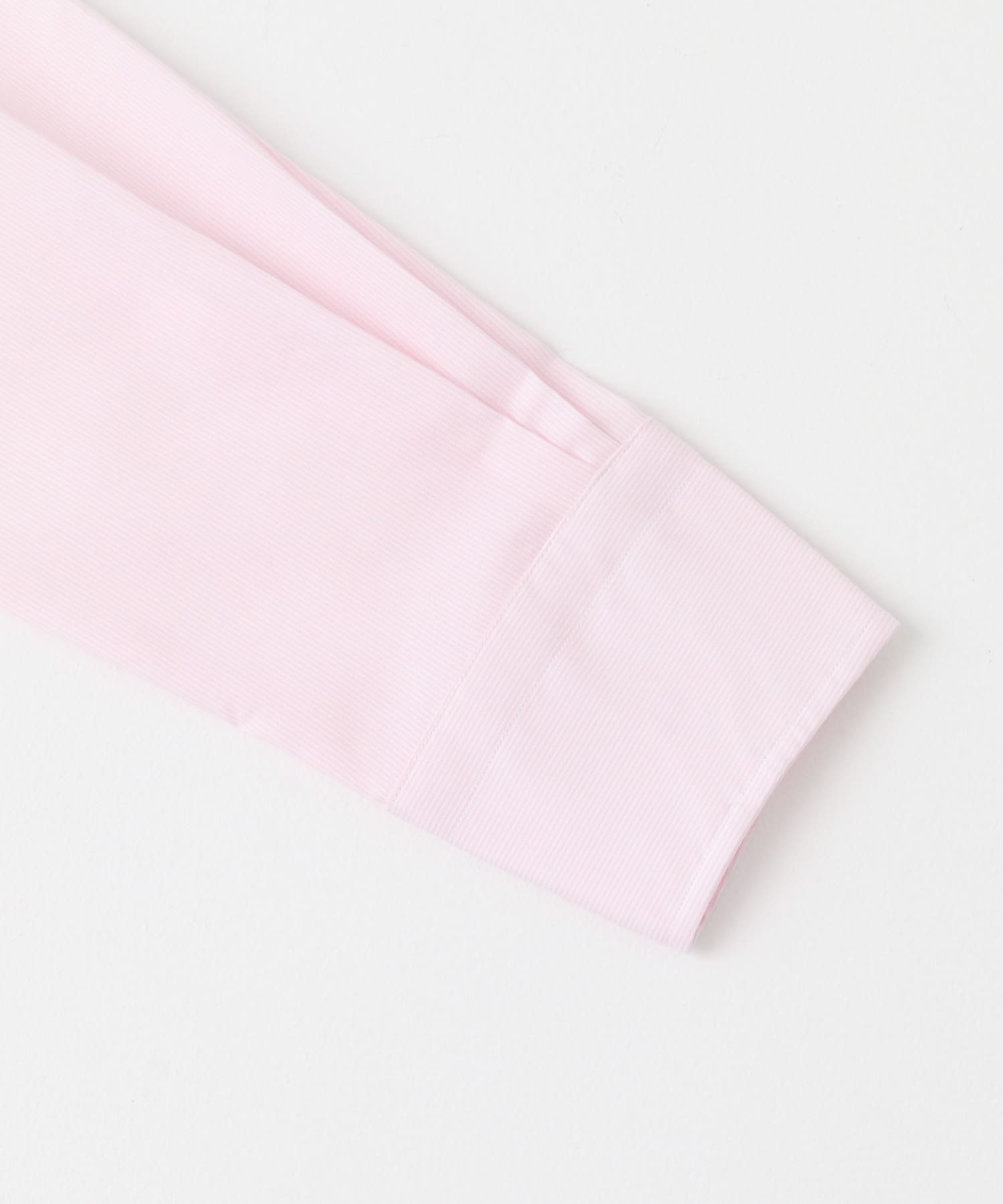 『イージーケア』LIFE STYLE TAILOR　セミワイド細ストライプシャツ PINK-ST 38